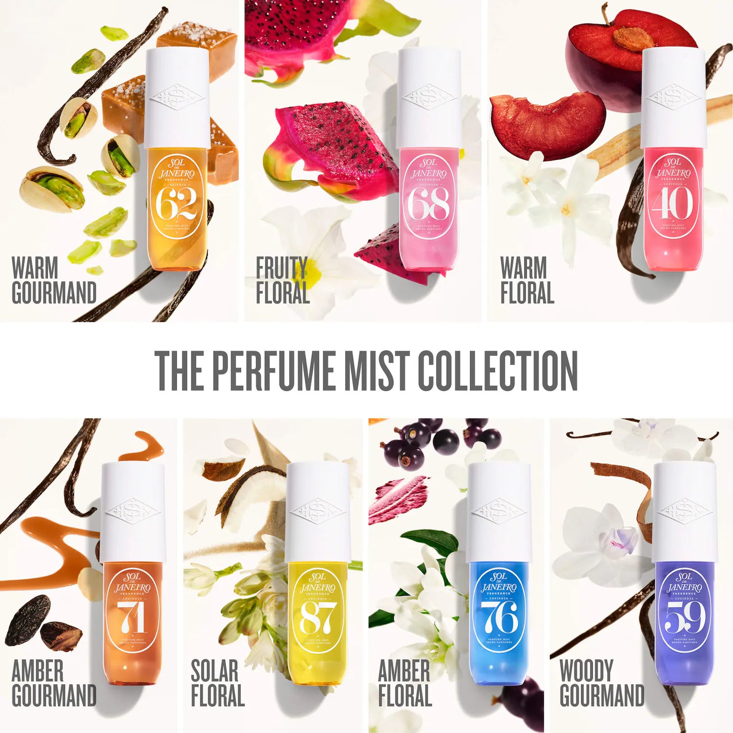 Bruma de perfume recargable para cabello y cuerpo Cheirosa 76 — Sol de Janeiro