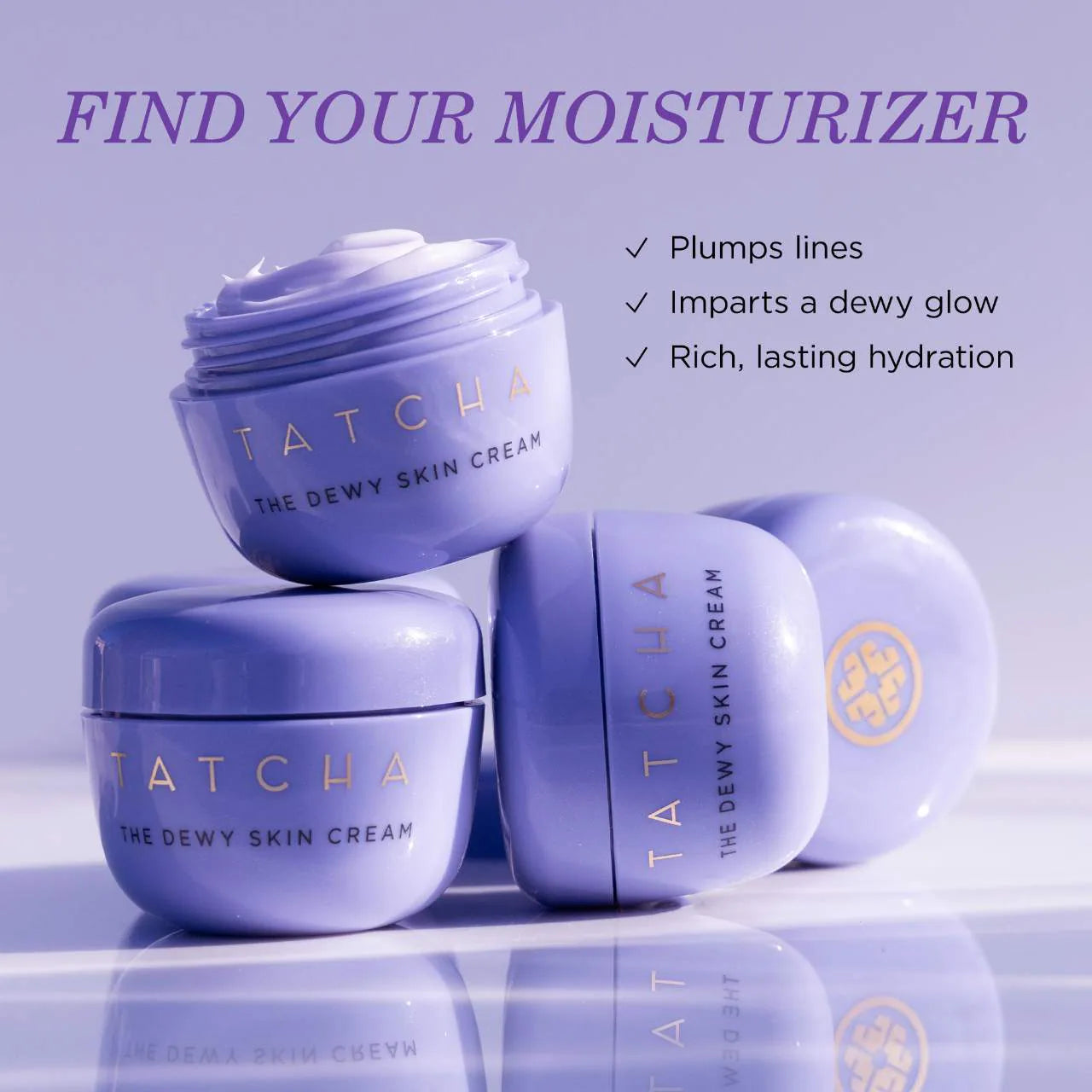 The Dewy Skin Cream Crema hidratante rellenadora e hidratante recargable — Tatcha