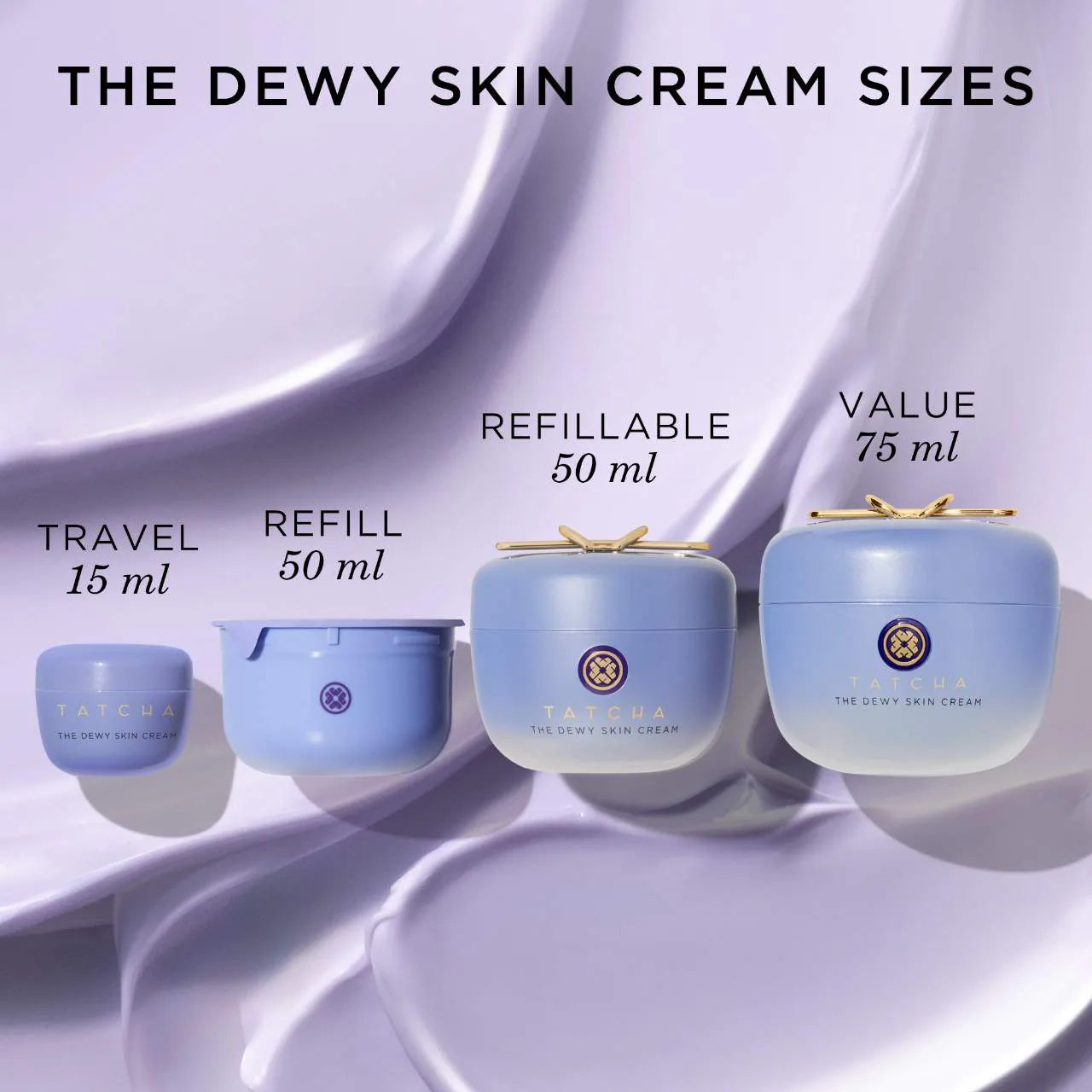The Dewy Skin Cream Crema hidratante rellenadora e hidratante recargable — Tatcha