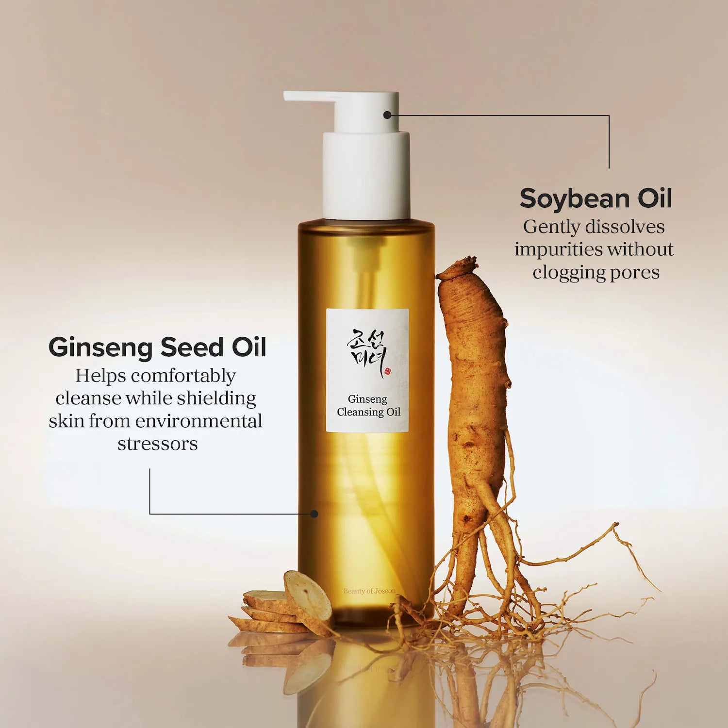 Aceite limpiador de ginseng para una limpieza diaria suave — Beauty of Joseon
