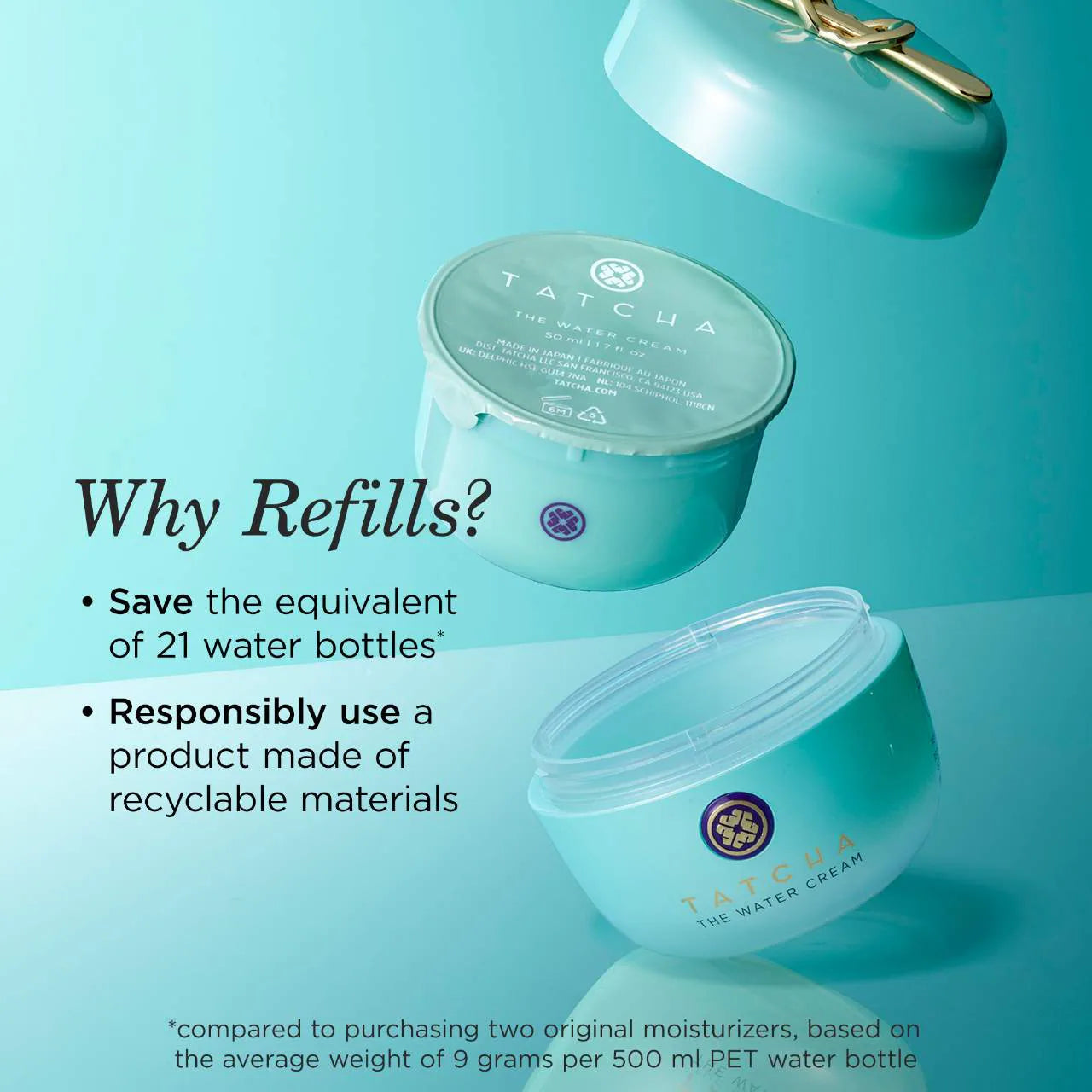 The Water Cream Crema hidratante recargable que minimiza los poros sin aceite — Tatcha