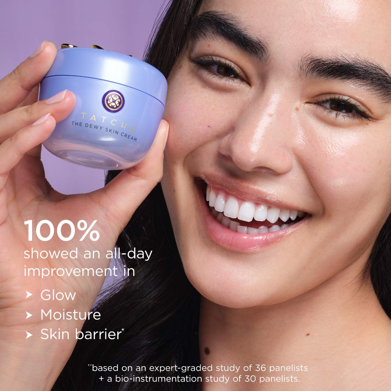 The Dewy Skin Cream Crema hidratante rellenadora e hidratante recargable — Tatcha