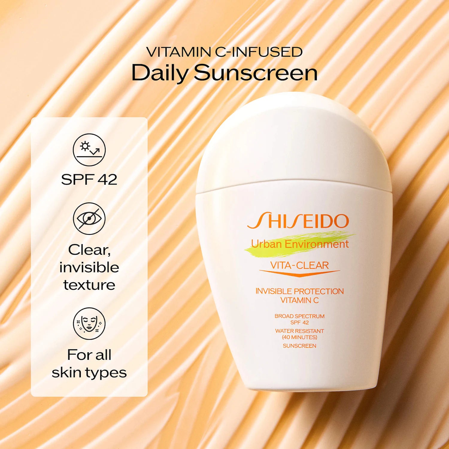 Urban Environment Vita-Clear SPF 42 protector solar facial con vitamina C — Shiseido