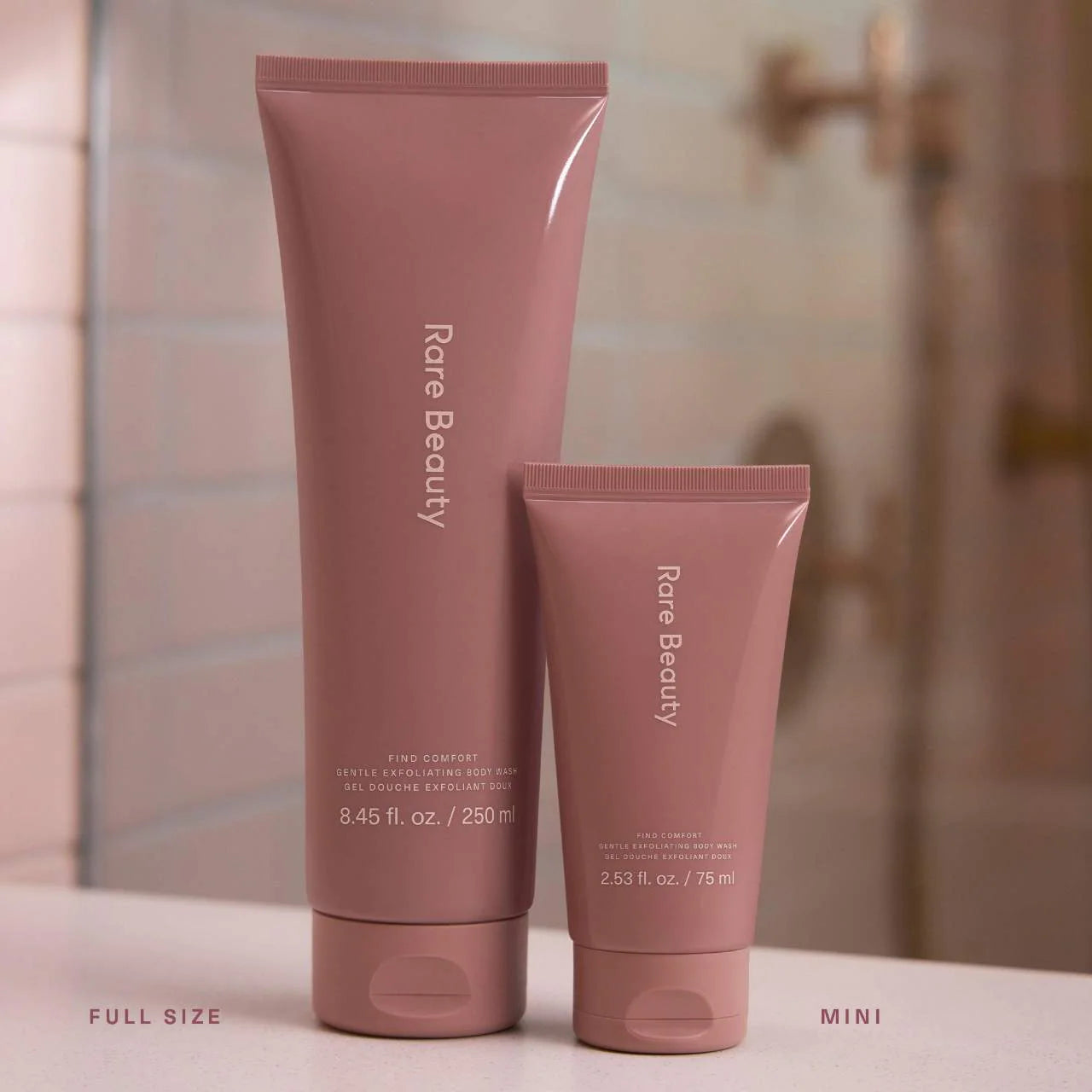 Gel de baño exfoliante suave Mini Find Comfort Konjac Jelly — Rare Beauty by Selena Gomez