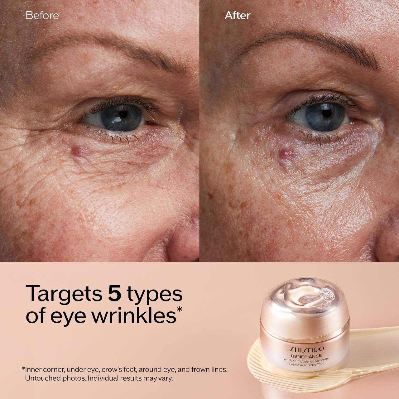 Crema de ojos suavizante de arrugas Benefiance — Shiseido