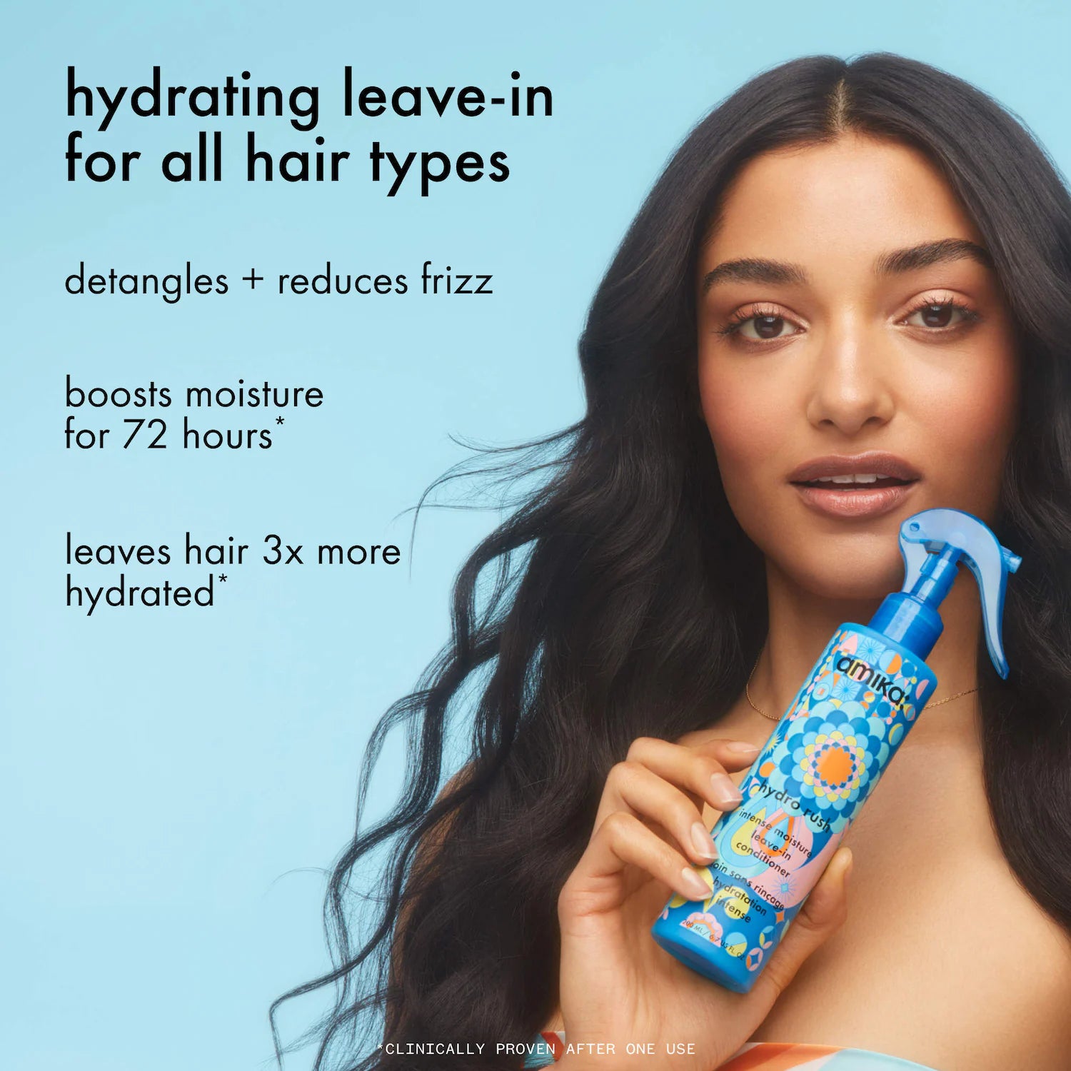 Acondicionador sin aclarado Hydro Rush de hidratación intensa con ácido hialurónico — amika