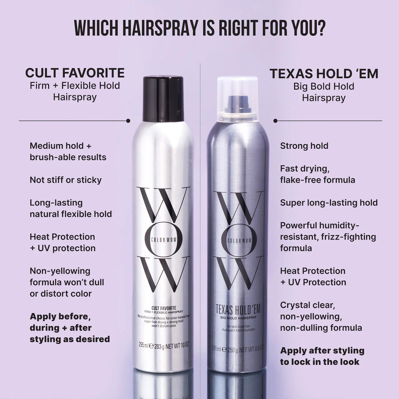 Firma favorita de culto + laca para el cabello flexible — COLOR WOW