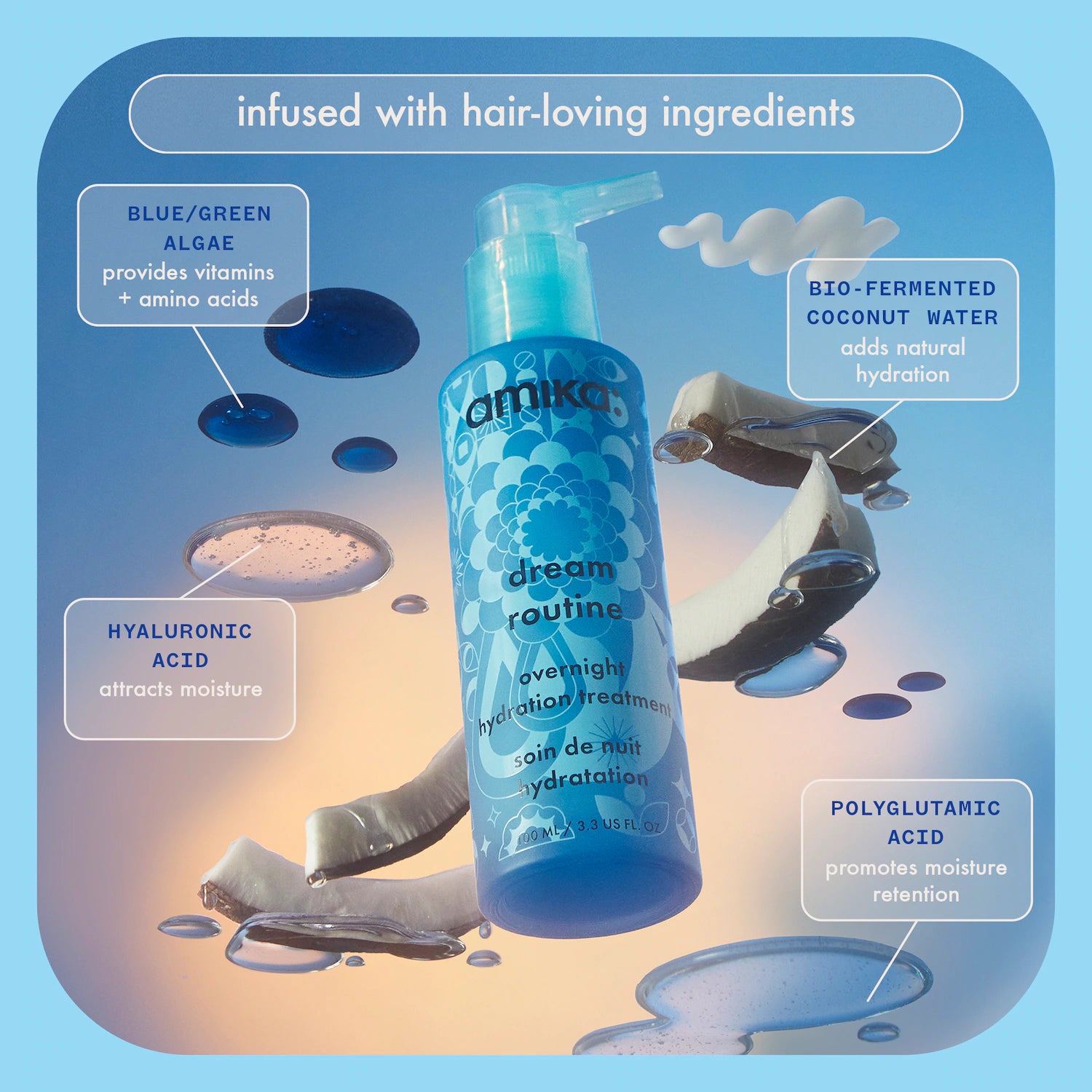 Mascarilla capilar hidratante nocturna Dream Routine — amika