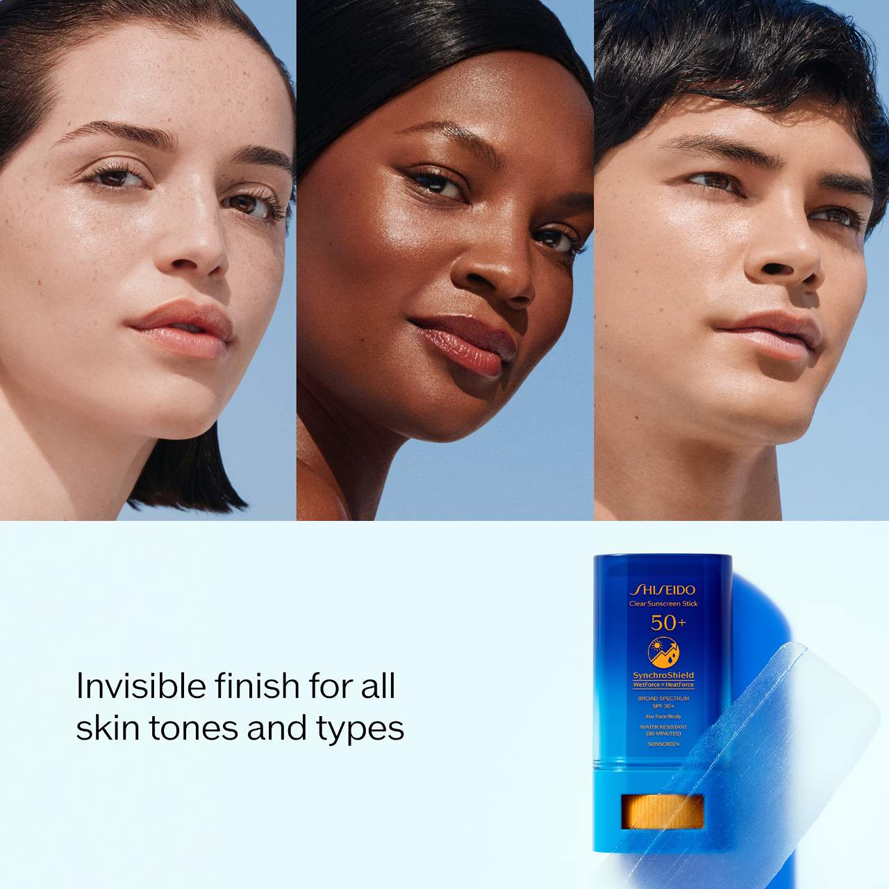 Barra de protección solar transparente SPF 50 — Shiseido