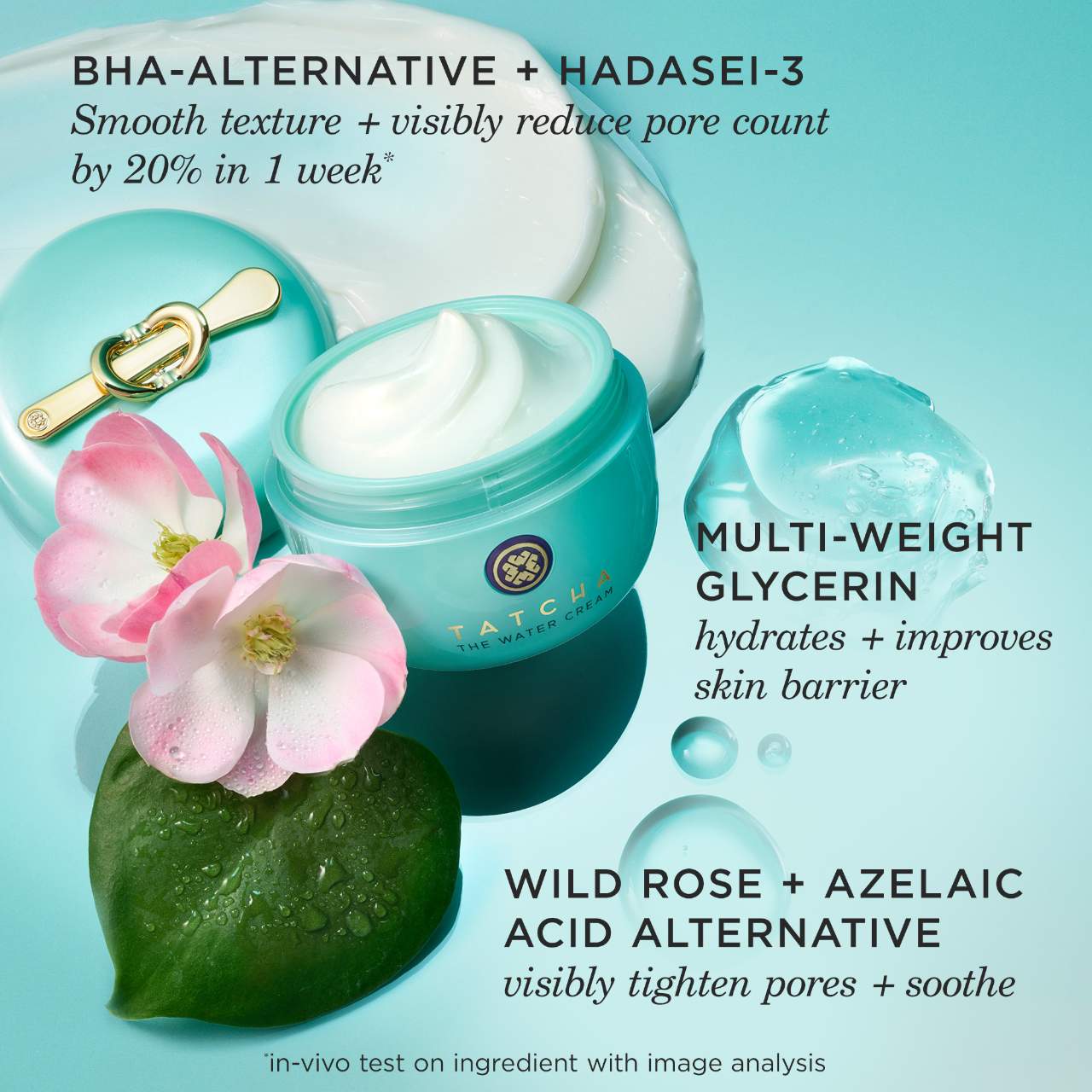 The Water Cream Crema hidratante recargable que minimiza los poros sin aceite — Tatcha