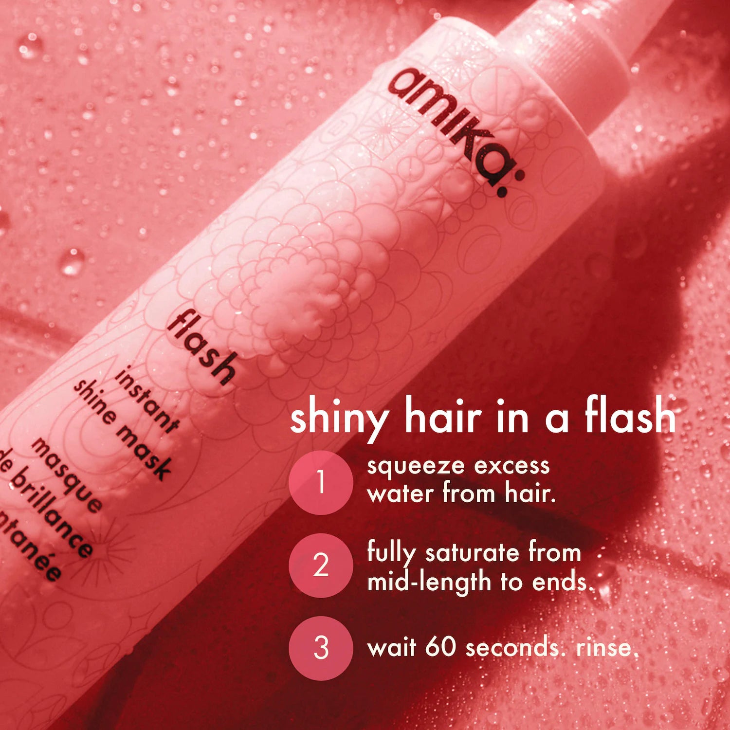 Mascarilla brillante para el cabello con brillo instantáneo Flash — amika