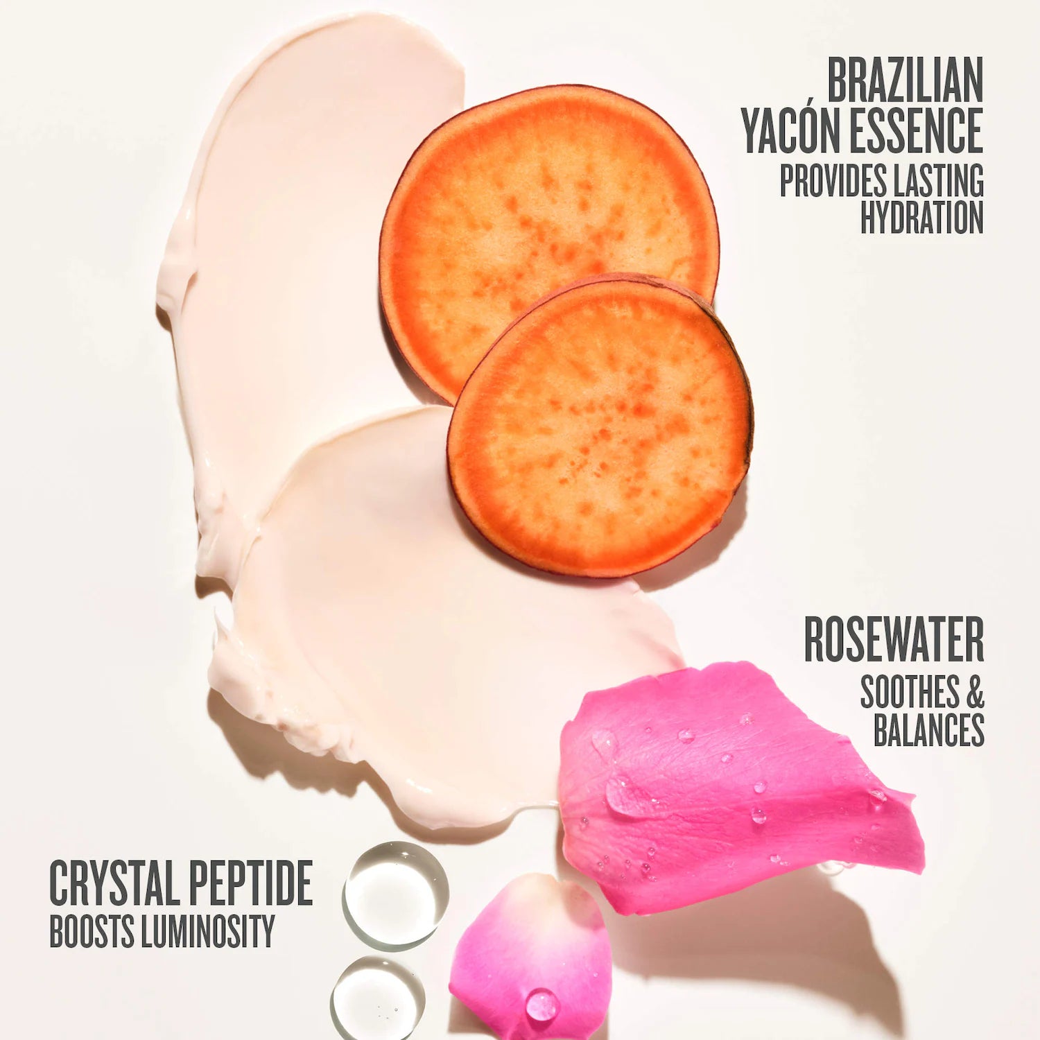 Crema corporal Mini Rosa Charmosa™ Dewy con agua de rosas + péptidos de cristal — Sol de Janeiro