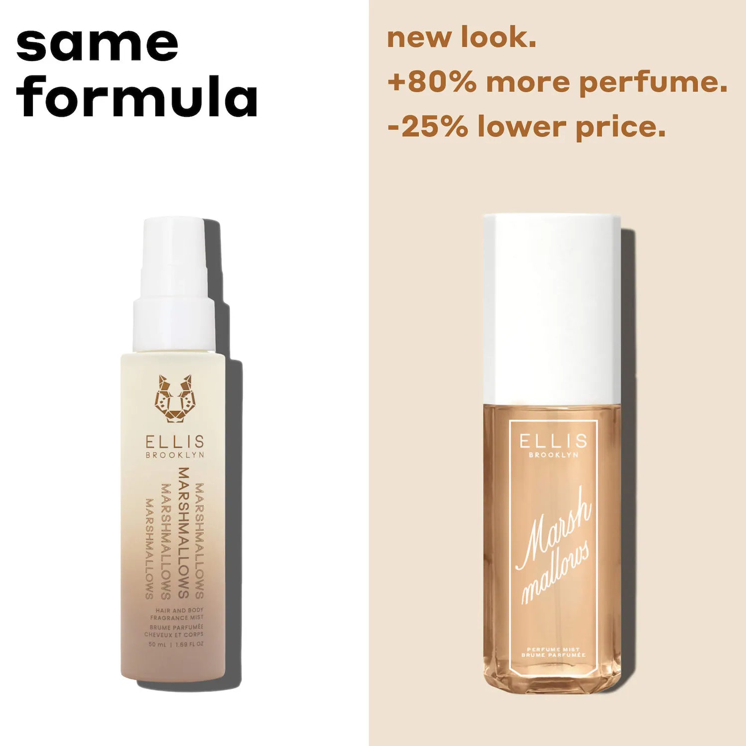 Mini niebla con fragancia para cabello y cuerpo MARSHMALLOWS — Ellis Brooklyn