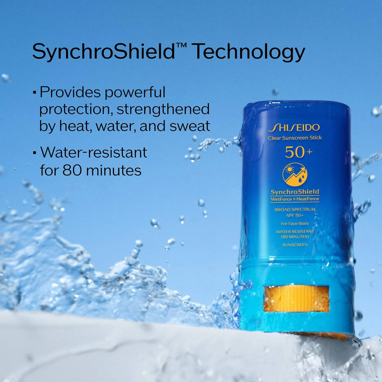 Barra de protección solar transparente SPF 50 — Shiseido