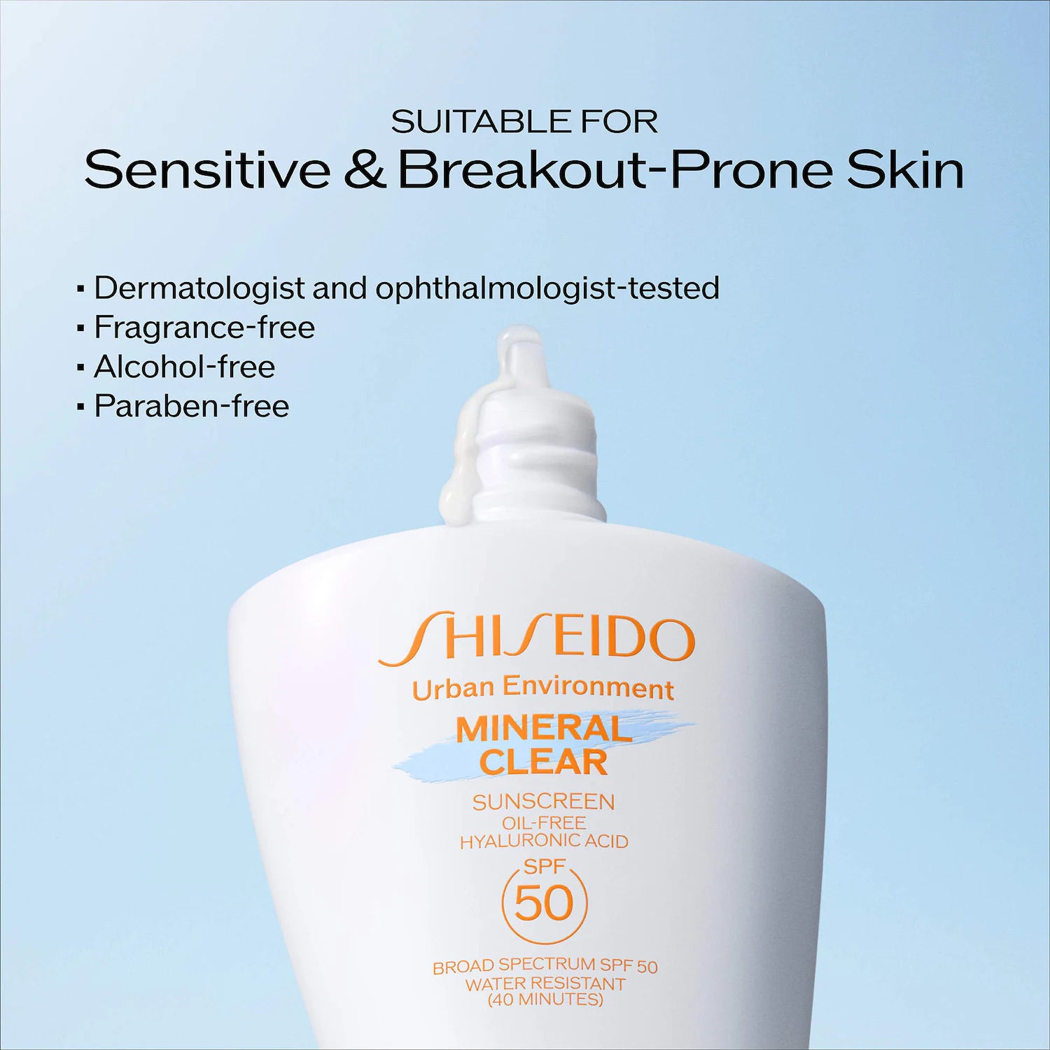 Protector solar transparente mineral Urban Environment SPF 50 — Shiseido