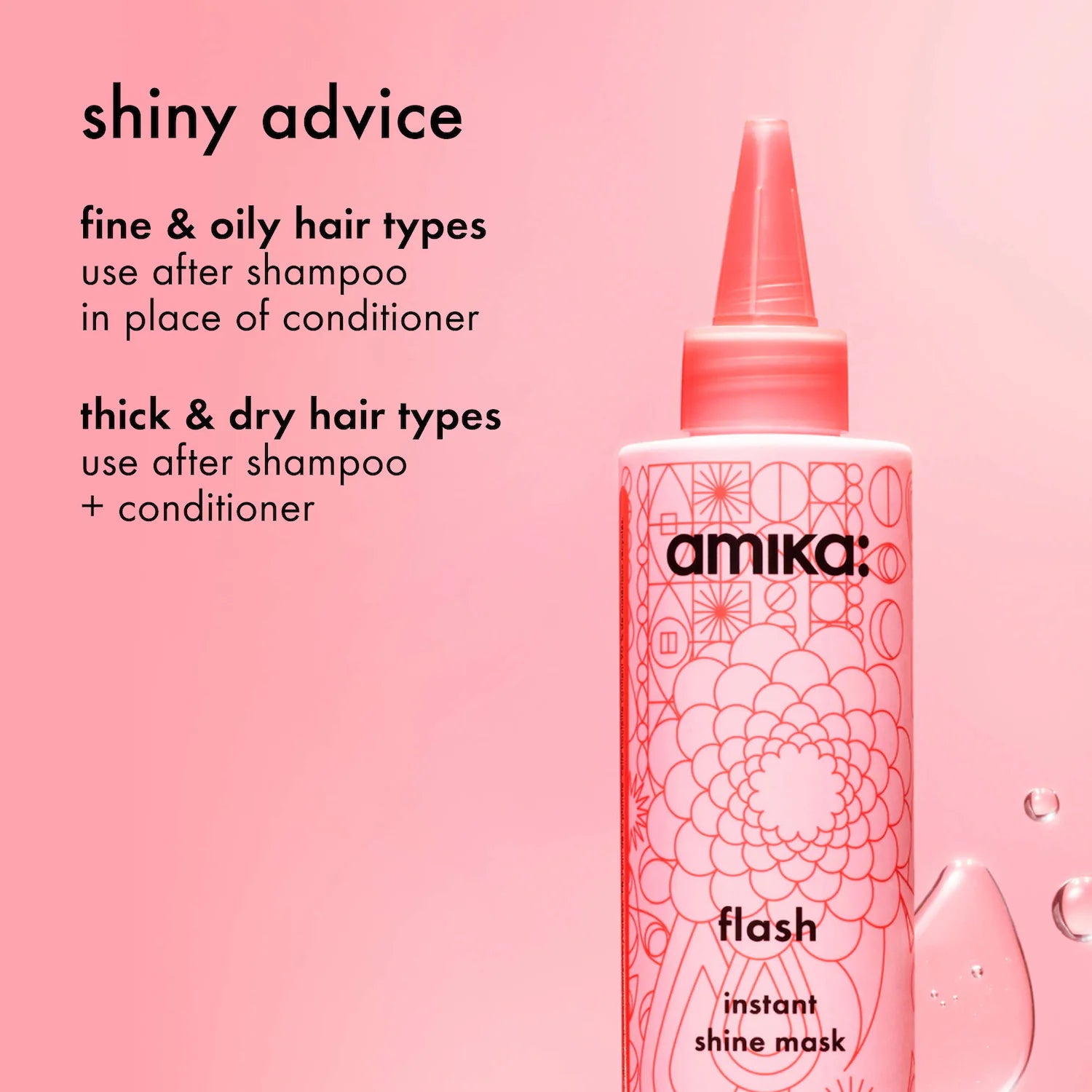 Mascarilla brillante para el cabello con brillo instantáneo Flash — amika