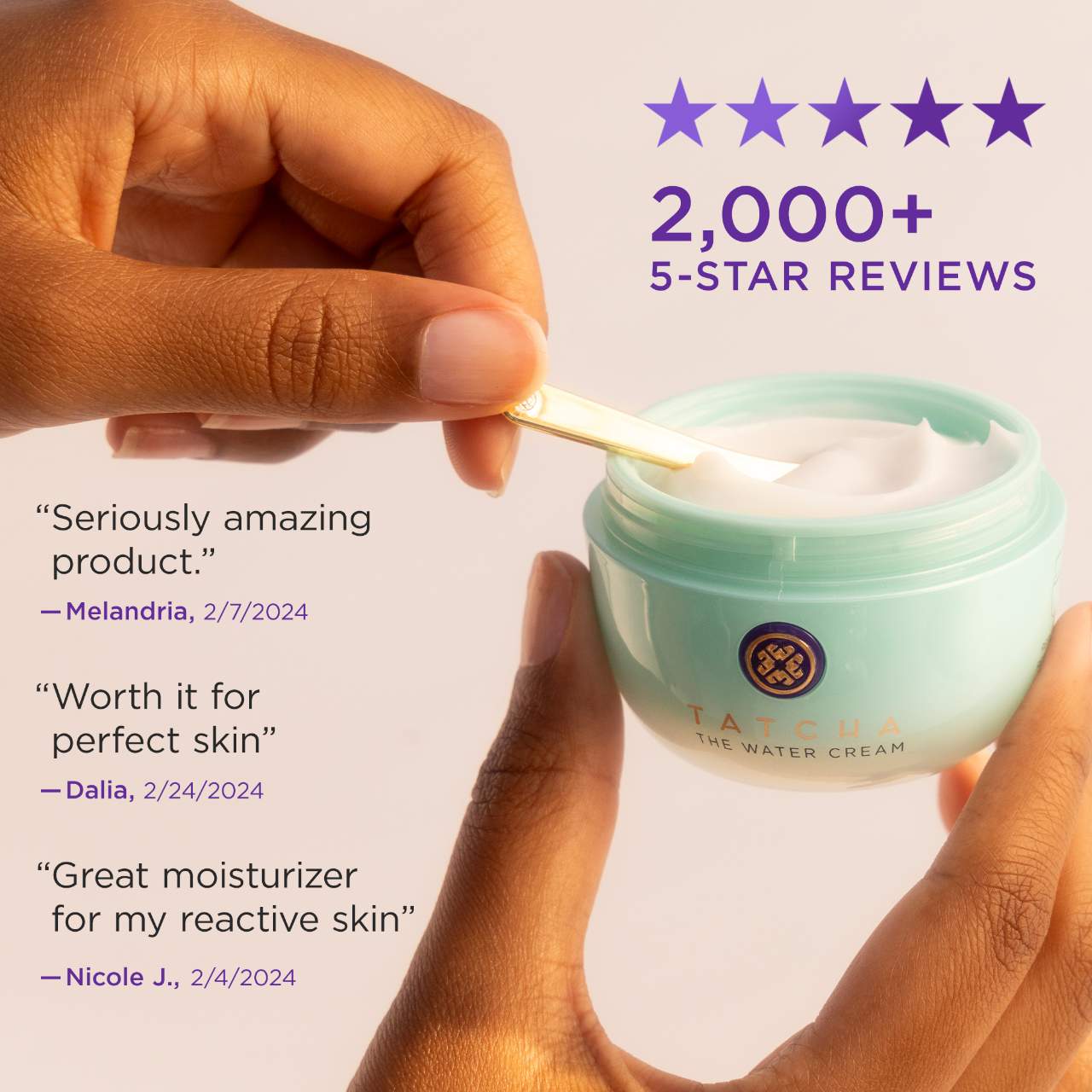 The Water Cream Crema hidratante recargable que minimiza los poros sin aceite — Tatcha