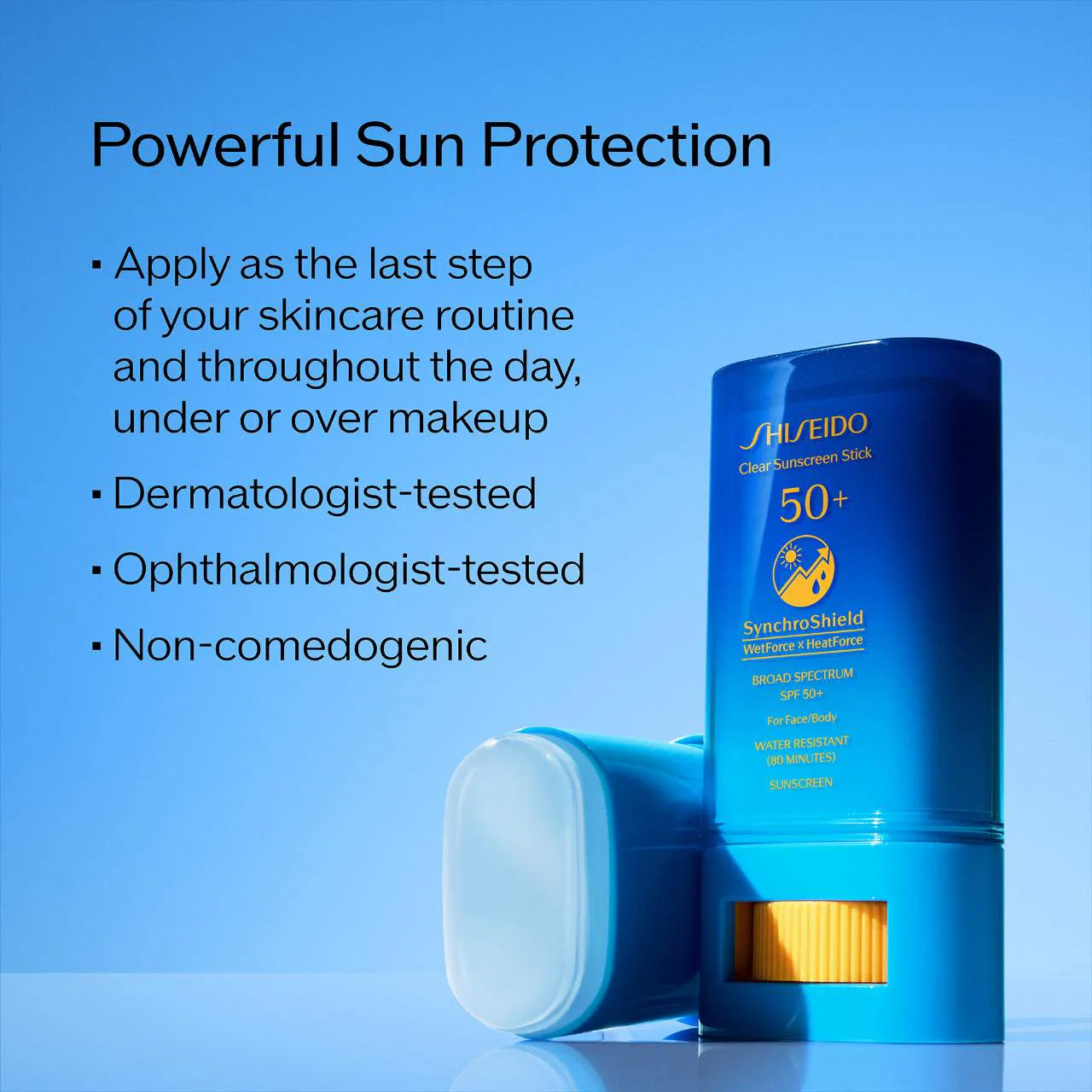 Barra de protección solar transparente SPF 50 — Shiseido