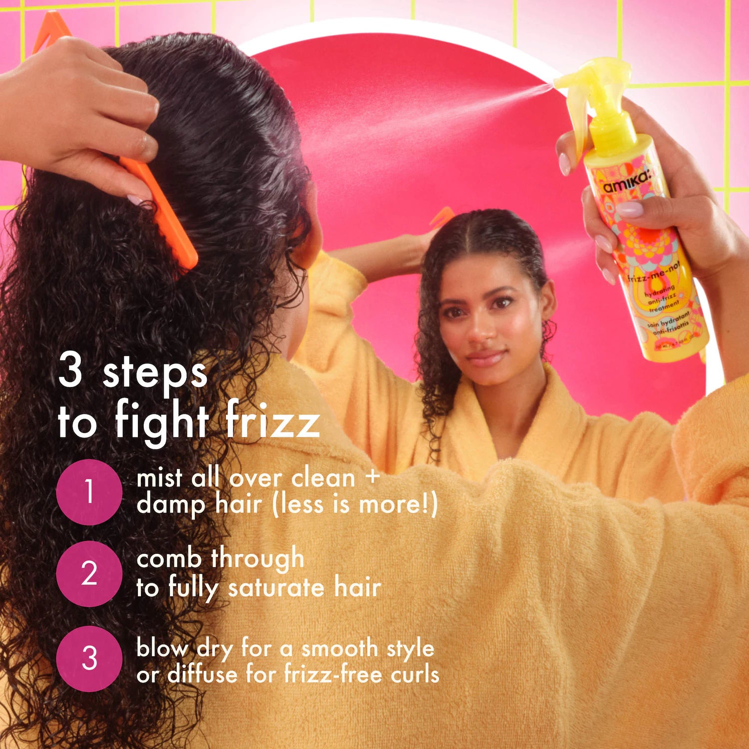 Tratamiento anti-frizz hidratante Frizz-Me-Not — amika