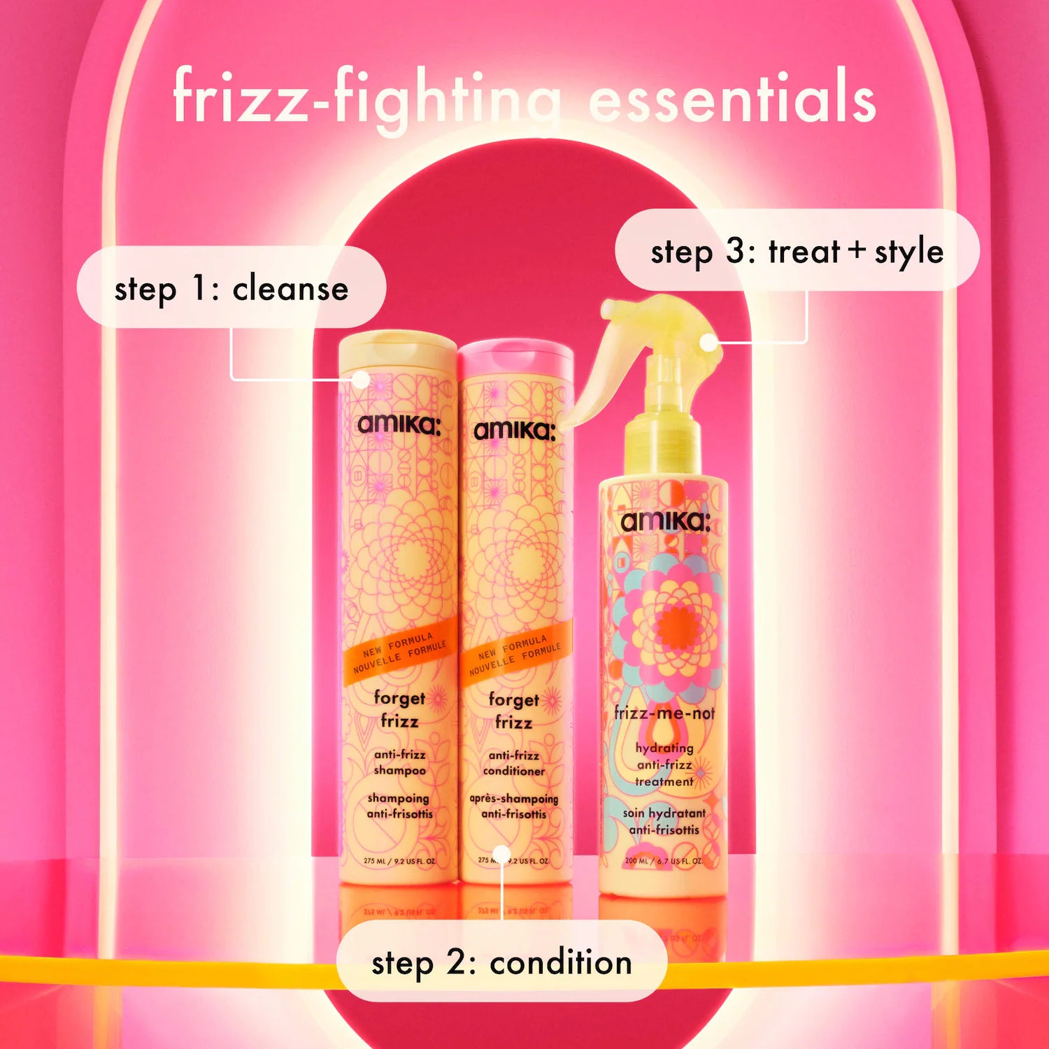 Mini tratamiento anti-frizz hidratante Frizz-Me-Not — amika