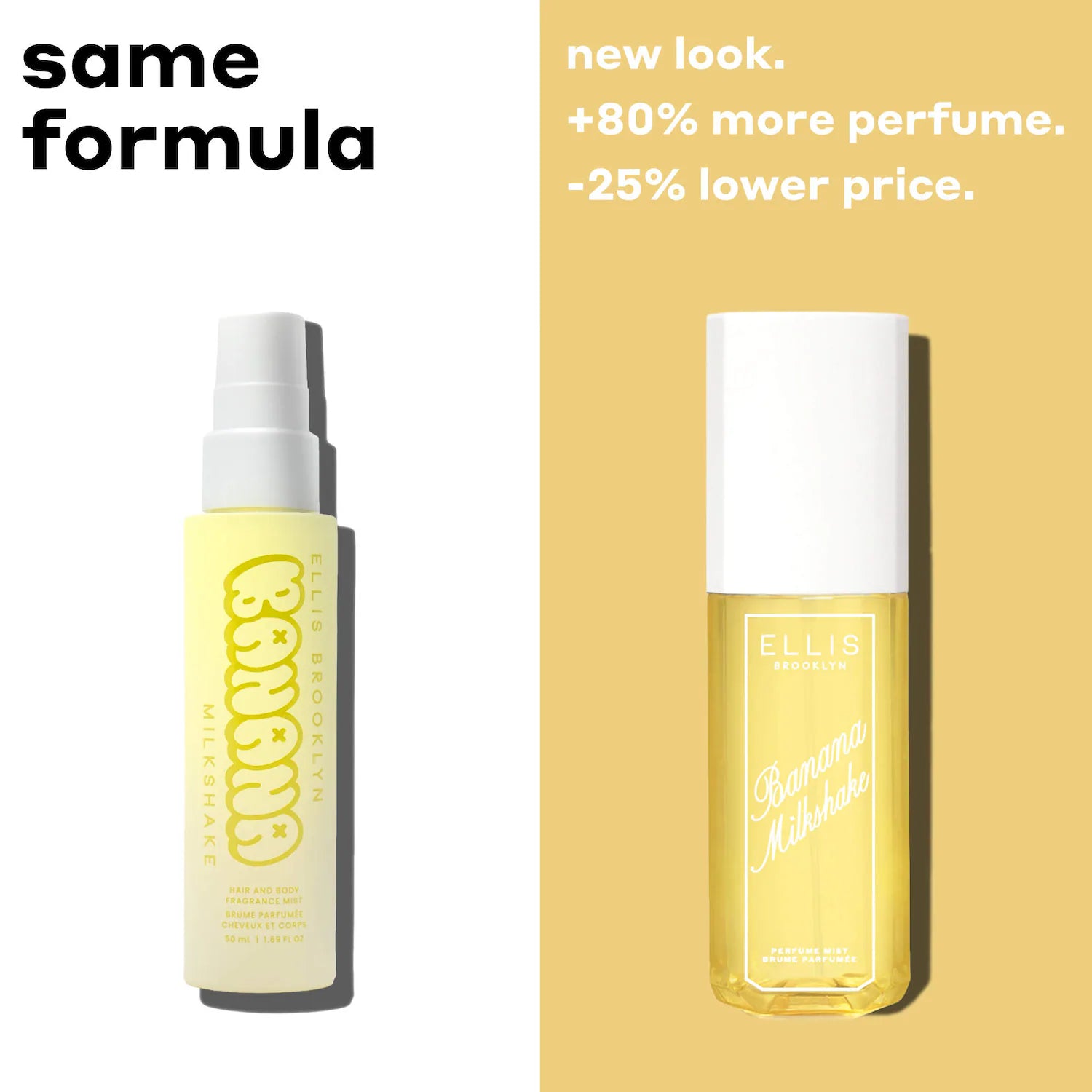 Mini bruma con fragancia para cabello y cuerpo de BANANA MILKSHAKE — Ellis Brooklyn