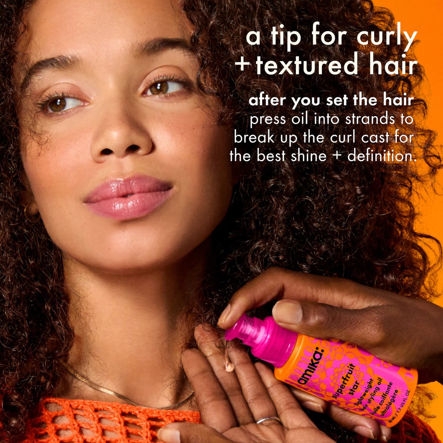 Aceite ligero para peinar el cabello Mini Superfruit Star — amika