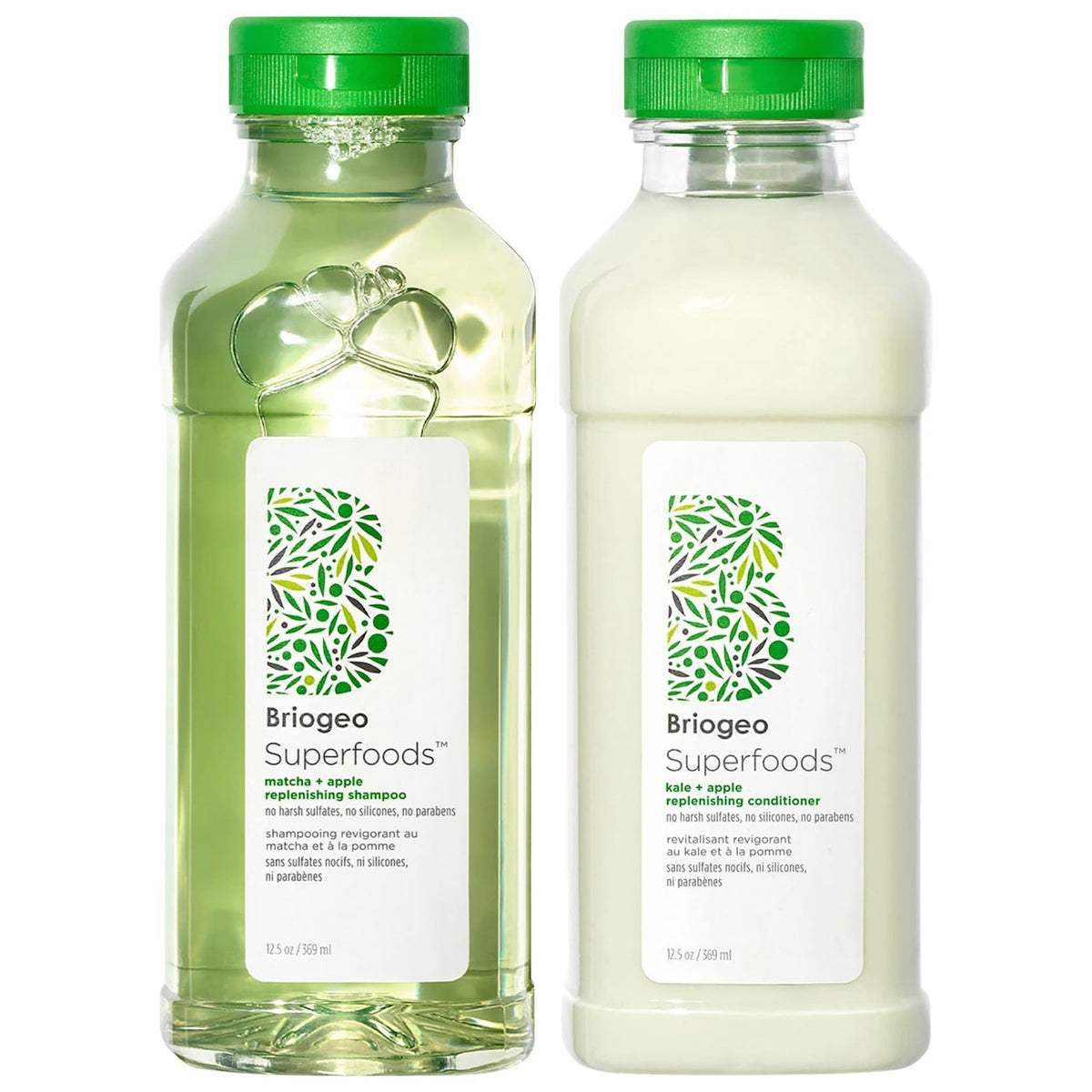 Dúo Shampoo y Acondicionador Reparador con Manzana, Matcha y Kale — Superfoods — Briogeo - Dúo 2 x 369 ml