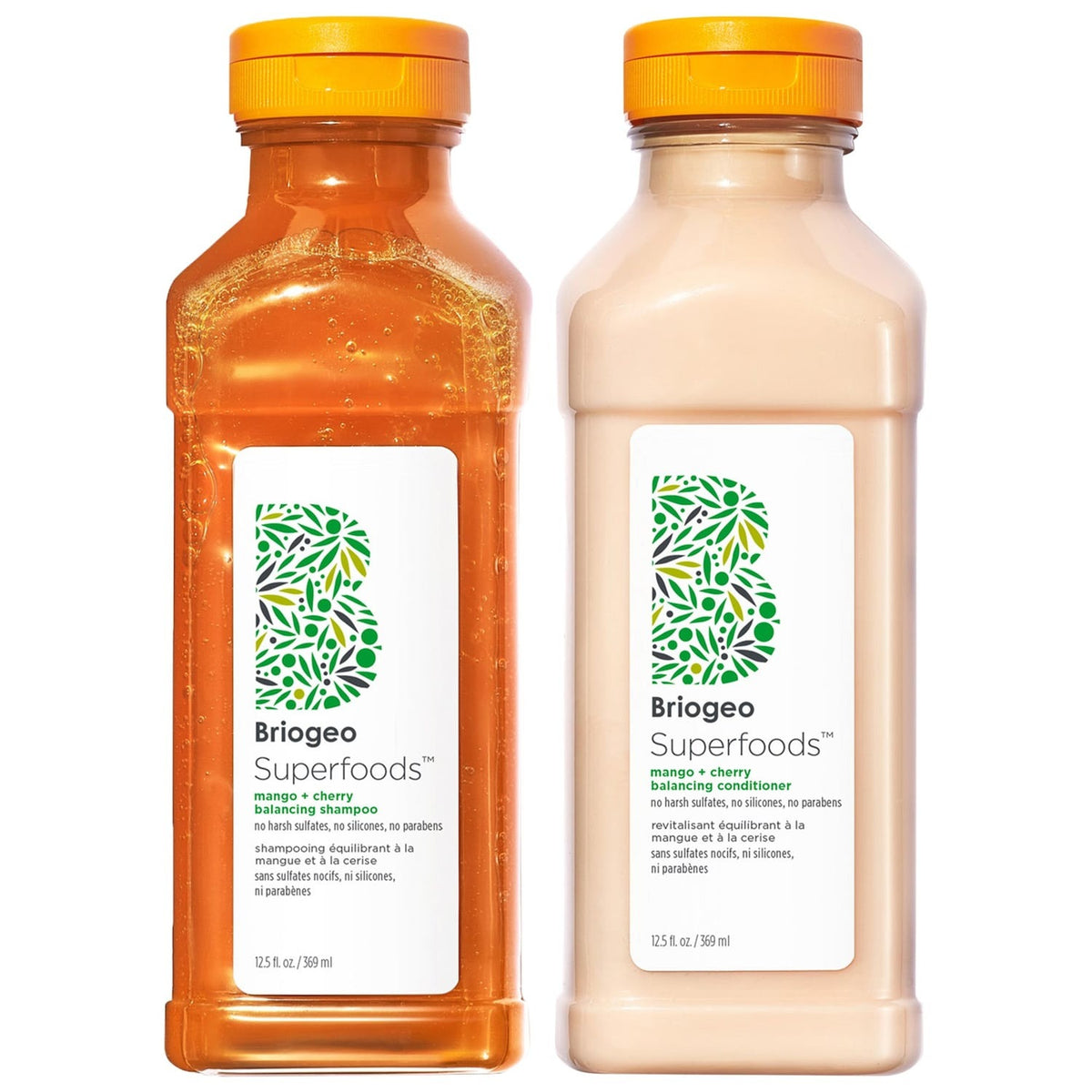 Dúo Shampoo y Acondicionador Equilibrante para Control de Grasa con Mango y Cereza — Superfoods — Briogeo - Dúo 2 x 369 ml