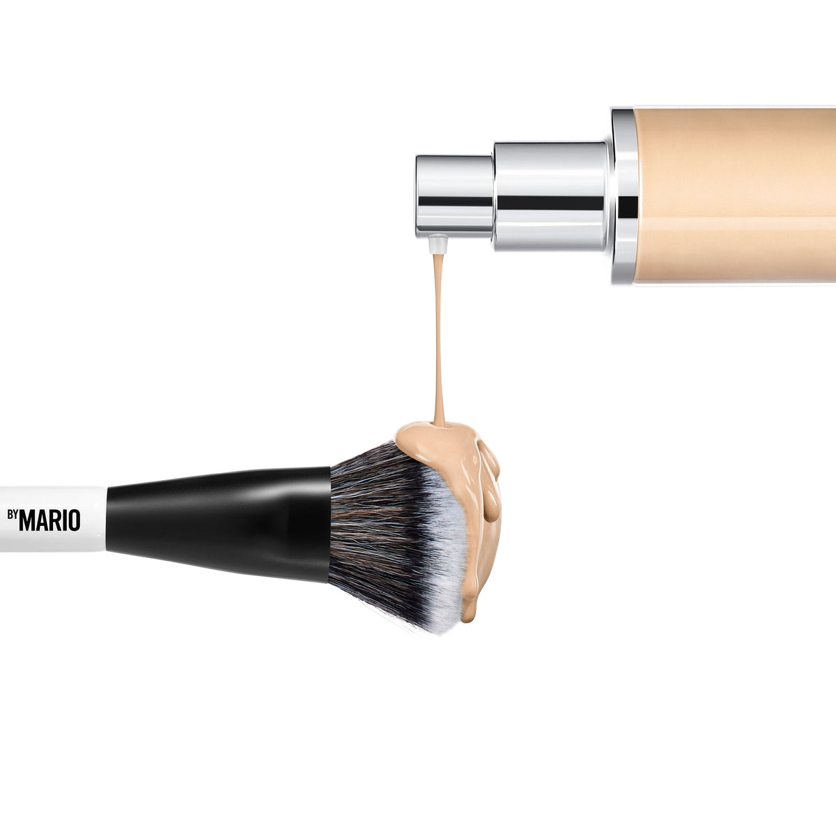F4 Brocha para rostro y base de dos puntas — MAKEUP BY MARIO