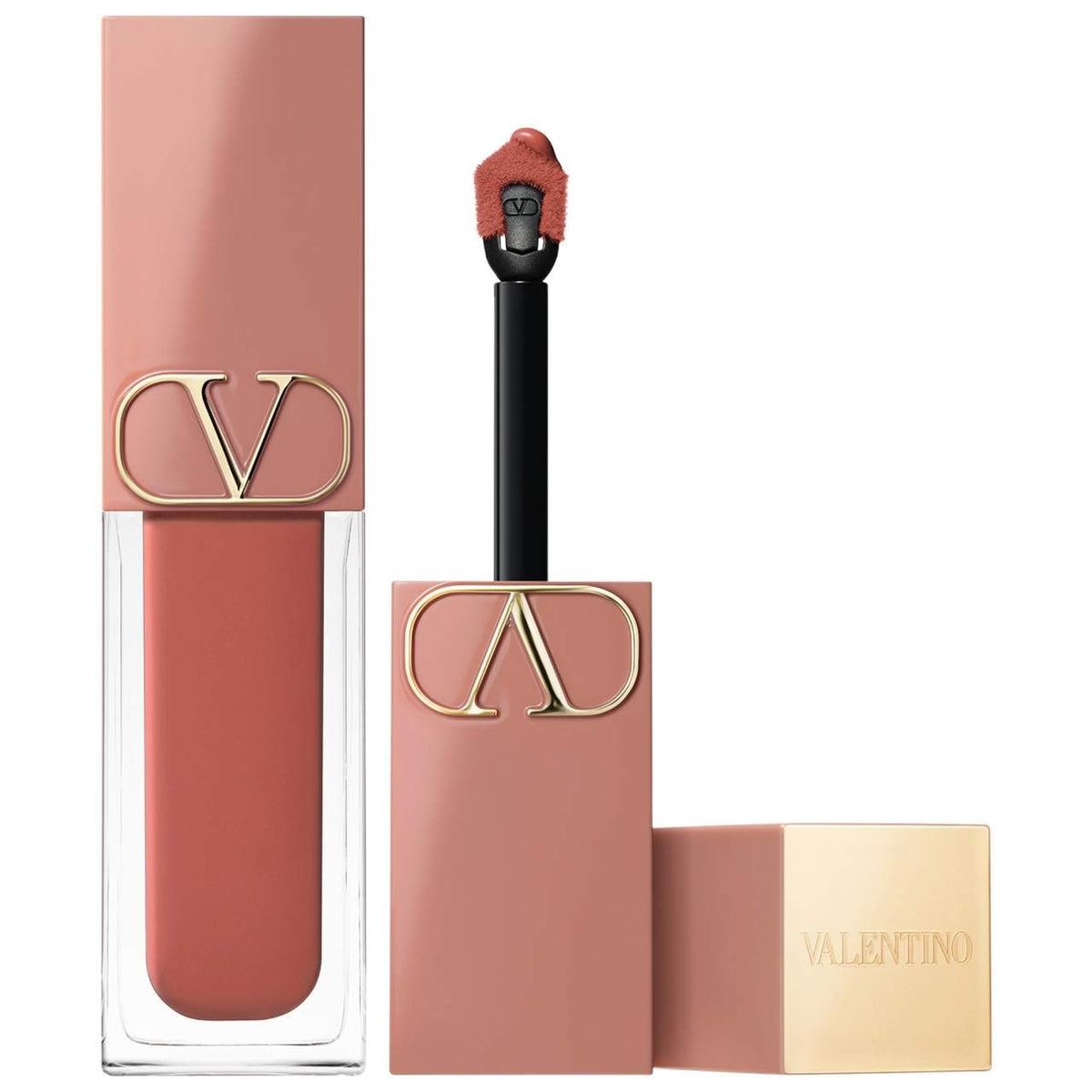 Labial Líquido y Rubor 2 en 1 Mate Suave — Liquirosso — Valentino