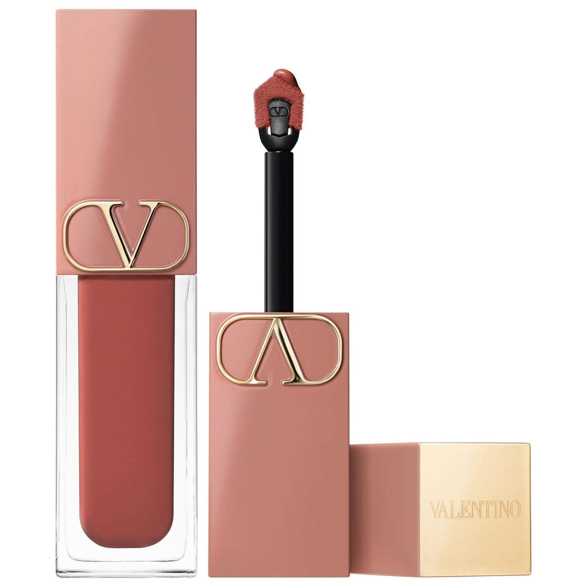 Labial Líquido y Rubor 2 en 1 Mate Suave — Liquirosso — Valentino