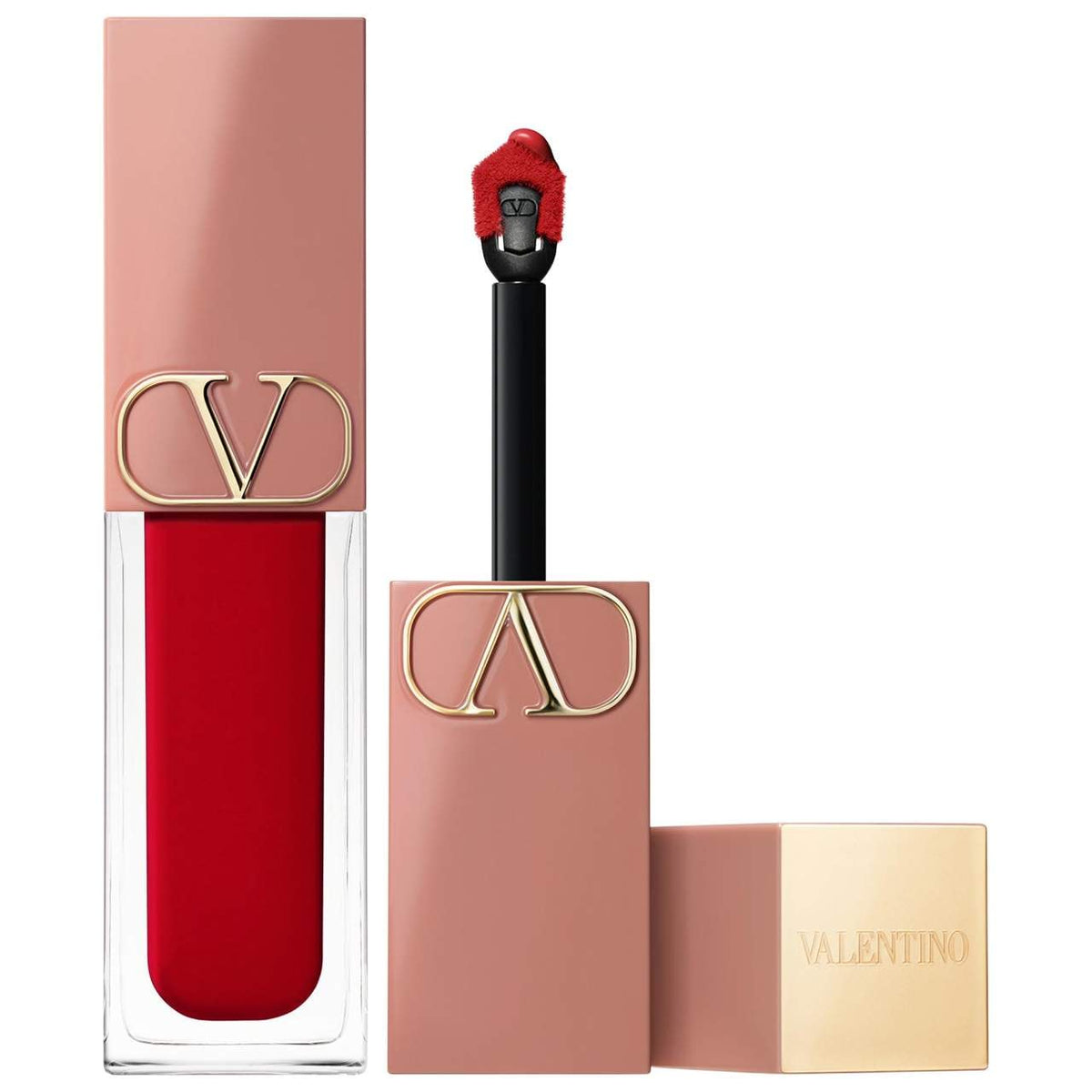 Labial Líquido y Rubor 2 en 1 Mate Suave — Liquirosso — Valentino