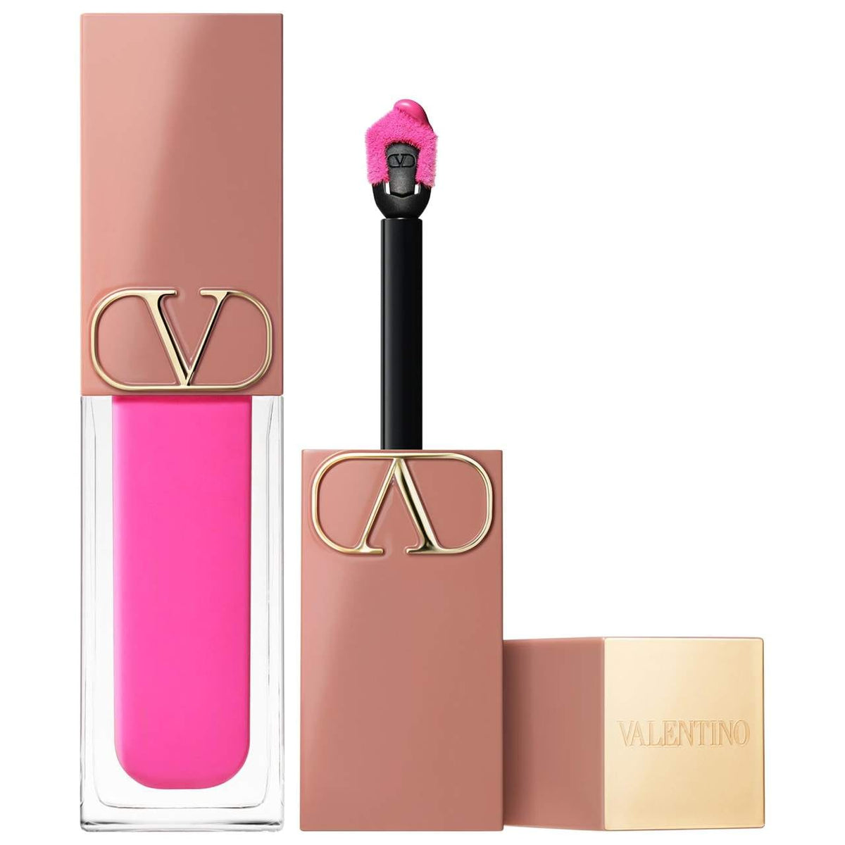Labial Líquido y Rubor 2 en 1 Mate Suave — Liquirosso — Valentino