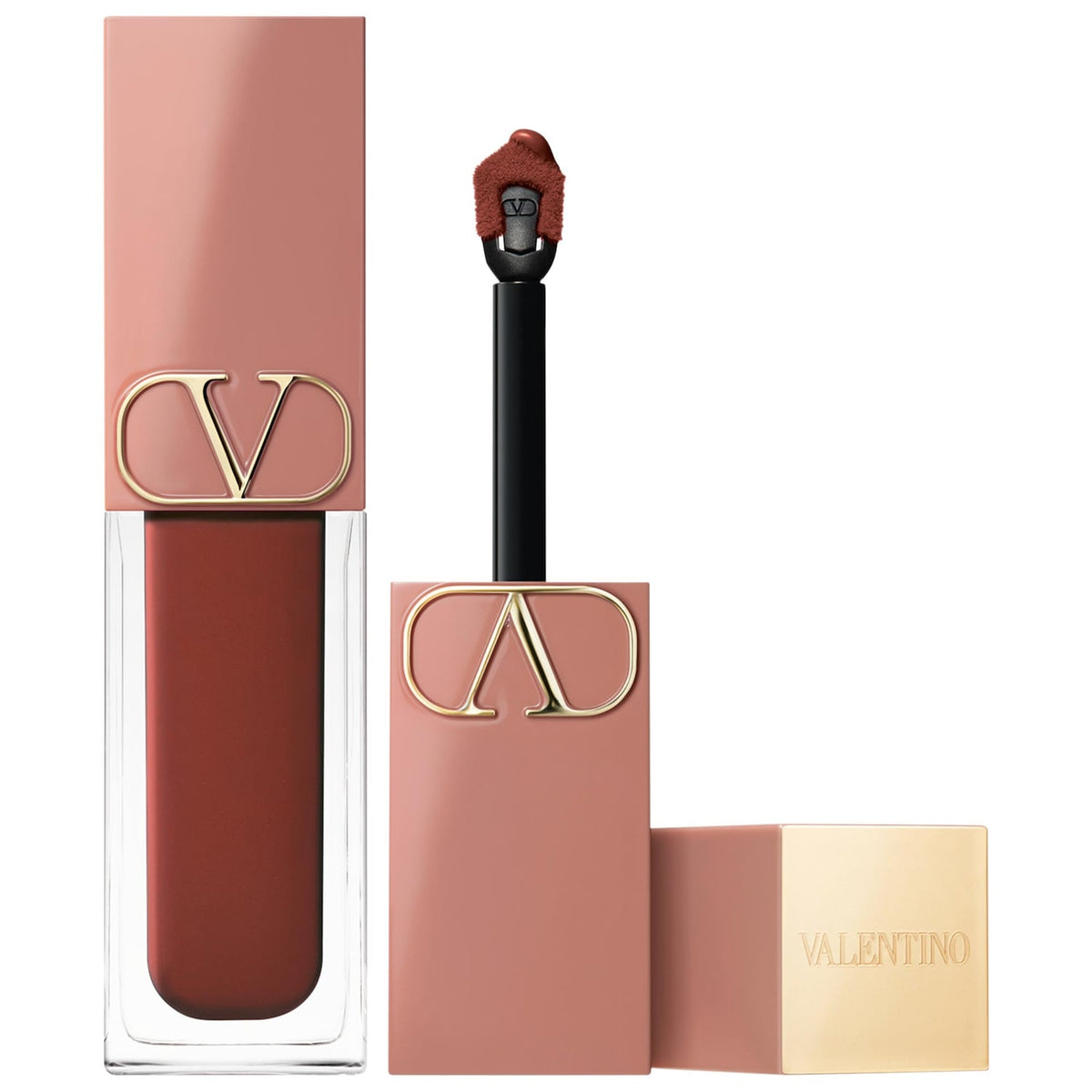 Labial Líquido y Rubor 2 en 1 Mate Suave — Liquirosso — Valentino