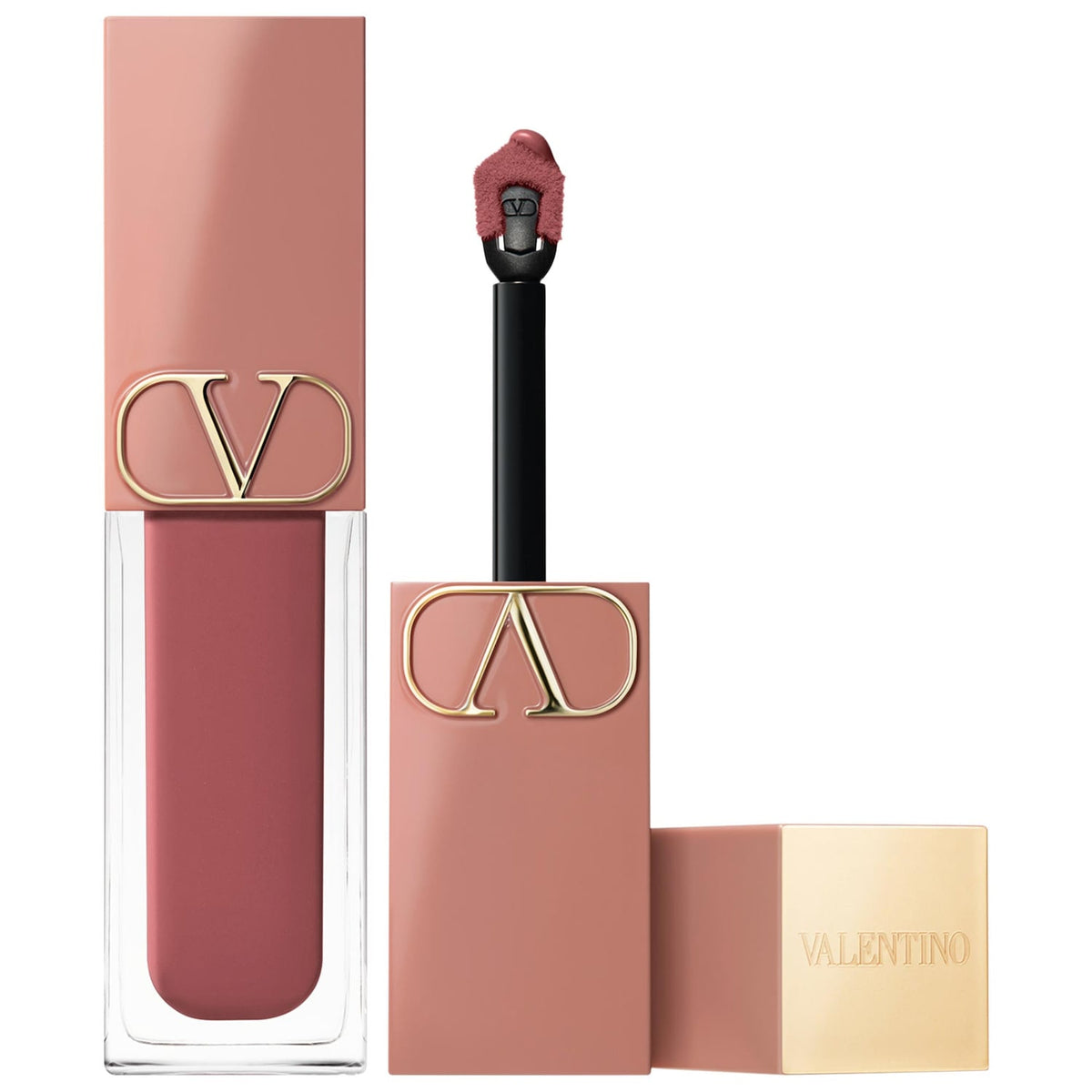 Labial Líquido y Rubor 2 en 1 Mate Suave — Liquirosso — Valentino