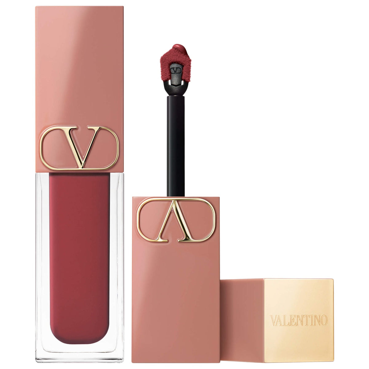 Labial Líquido y Rubor 2 en 1 Mate Suave — Liquirosso — Valentino