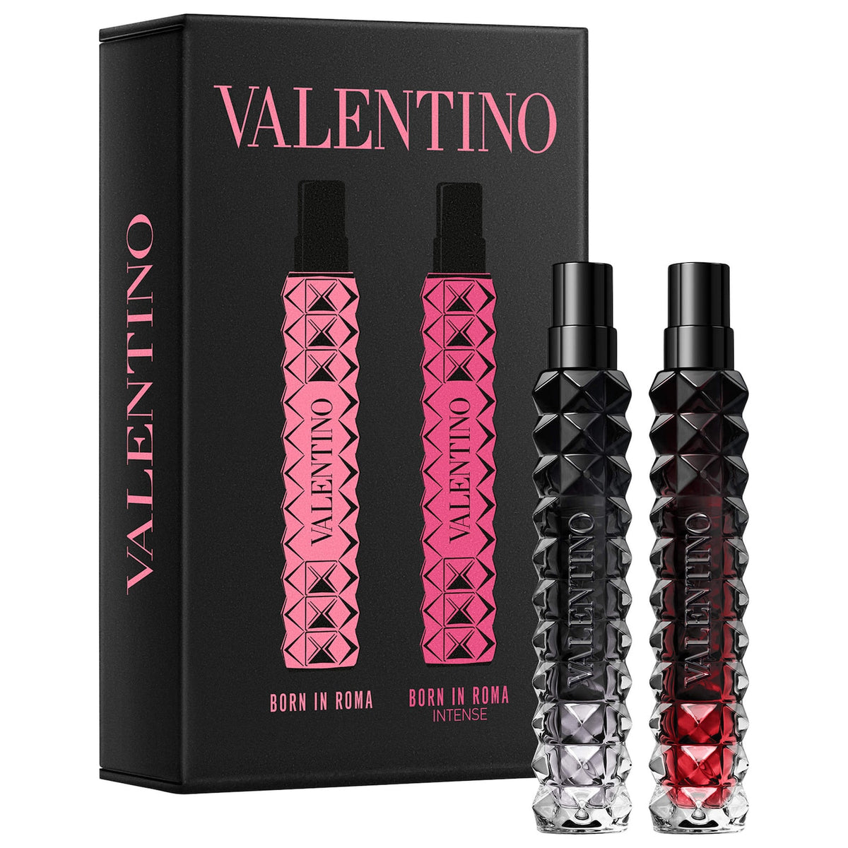 Set 2 Sprays de Viaje — Uomo Born in Roma Eau de Toilette y Eau de Parfum Intense — Valentino