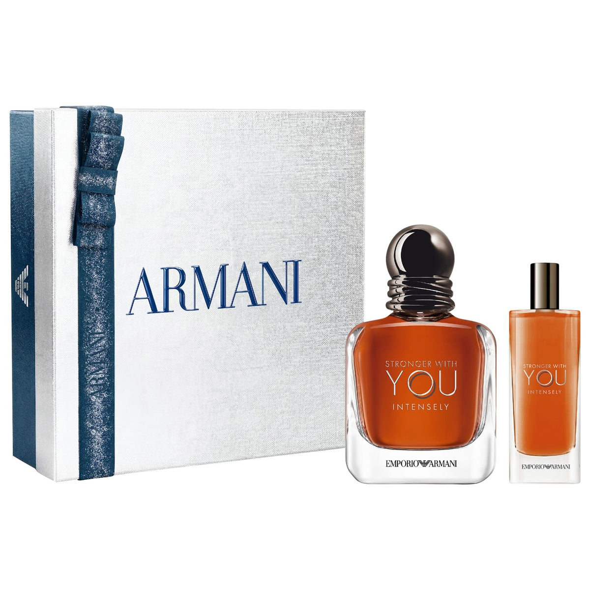 Set de Perfume para Hombre 50 ml + 15 ml — Stronger With You Intensely — Armani Beauty