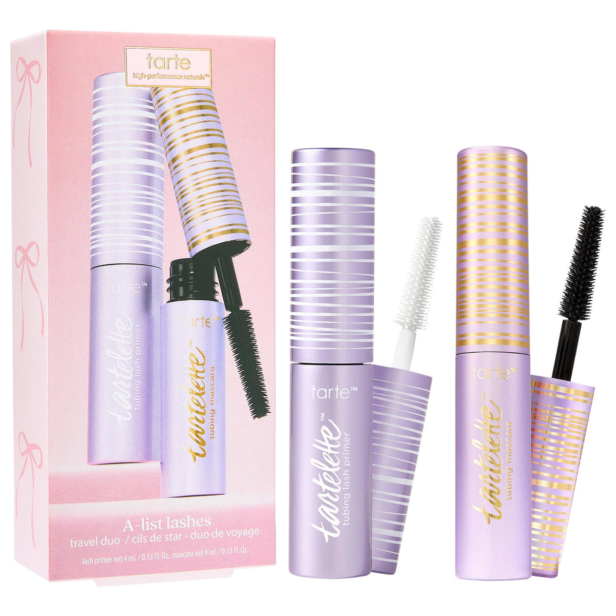 Set de Viaje Máscara Tubing y Primer Tartelette — A-List Lashes — Tarte