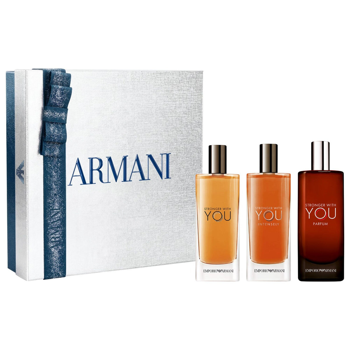 Set Discovery de Perfume para Hombre 3 x 15 ml — Stronger With You — Armani Beauty