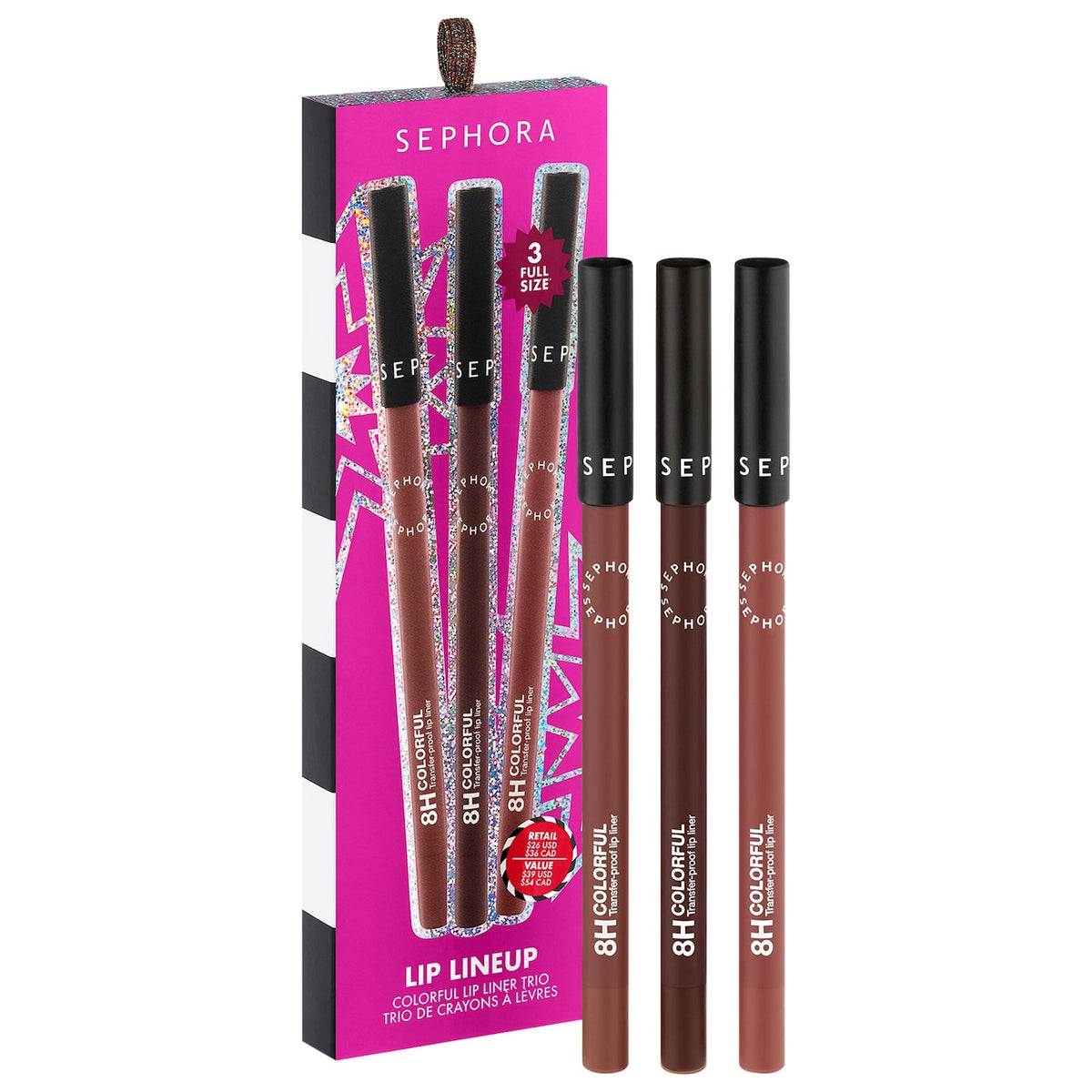 Set Trío de Delineadores de Labios 8H Colorful (Edición Limitada) — Sephora Collection