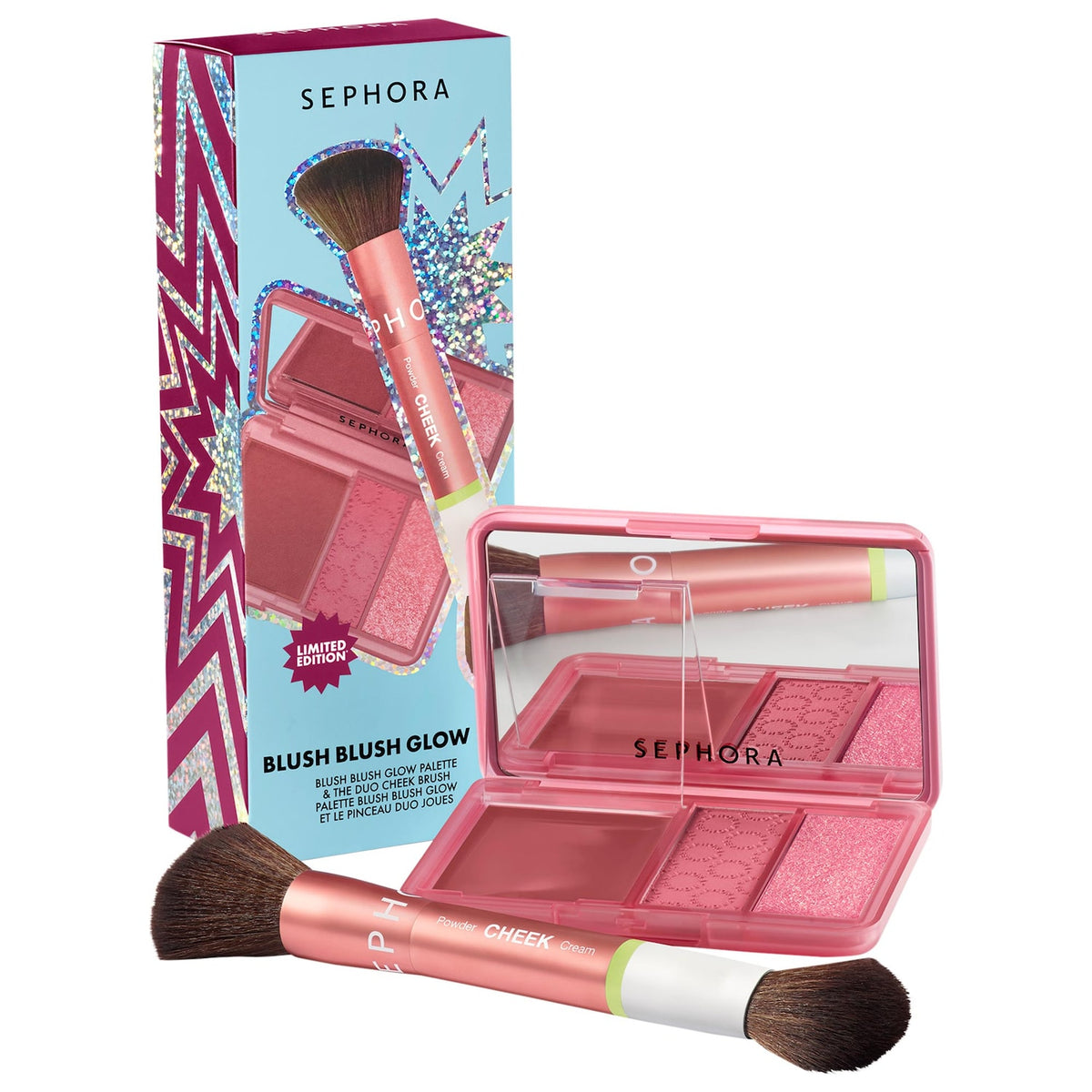 Set Paleta de Mejillas y Brocha Blush Blush Glow (Edición Limitada) — Sephora Collection