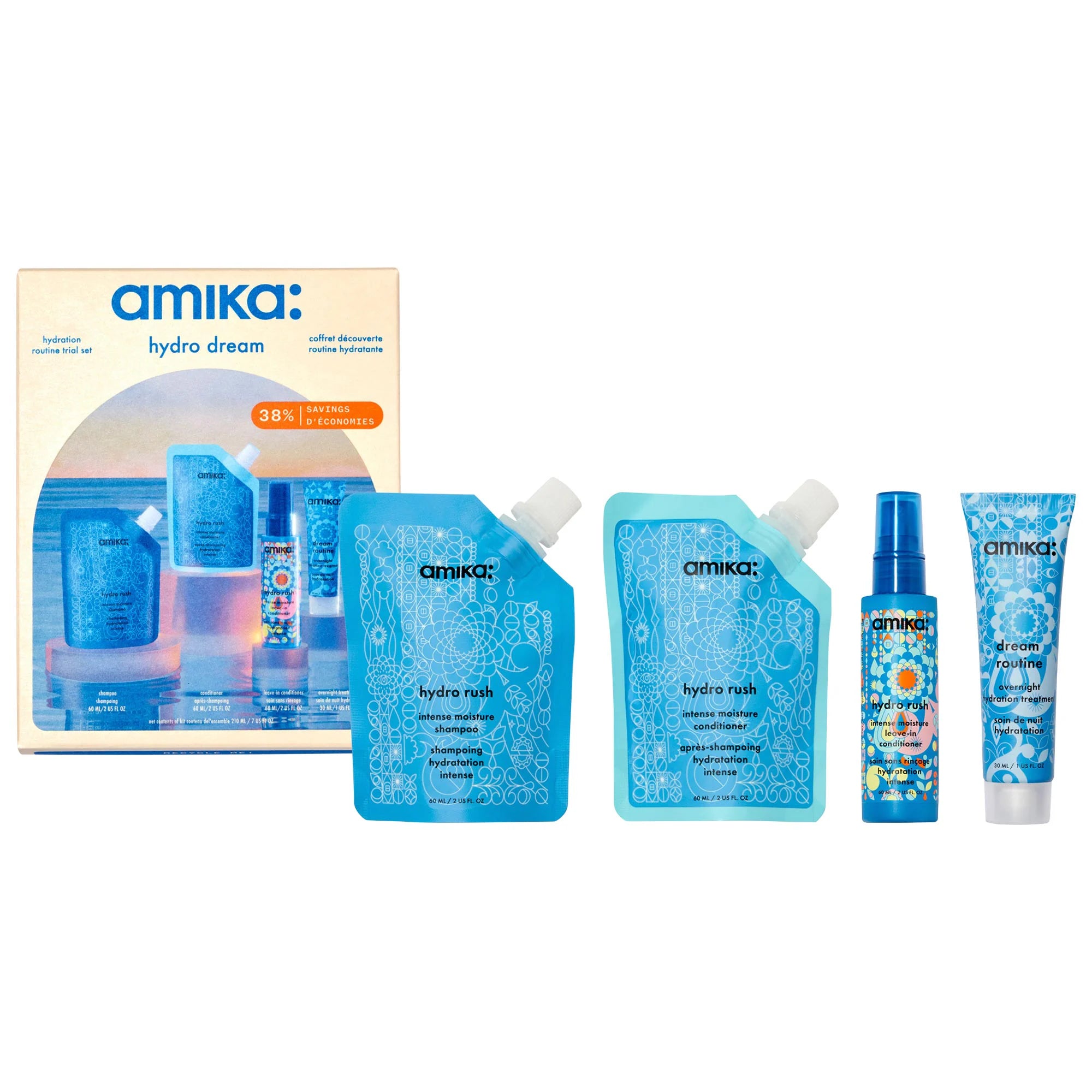 Set de champú y acondicionador Mini Hydro Rush — amika
