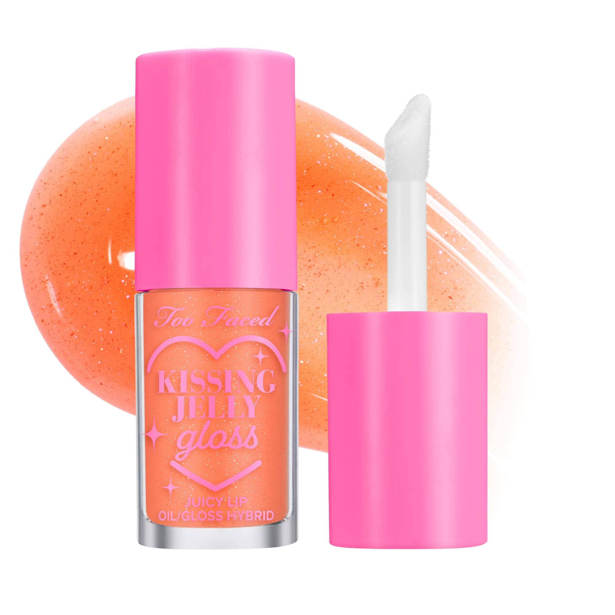 Brillo de aceite labial no pegajoso Kissing Jelly — Too Faced
