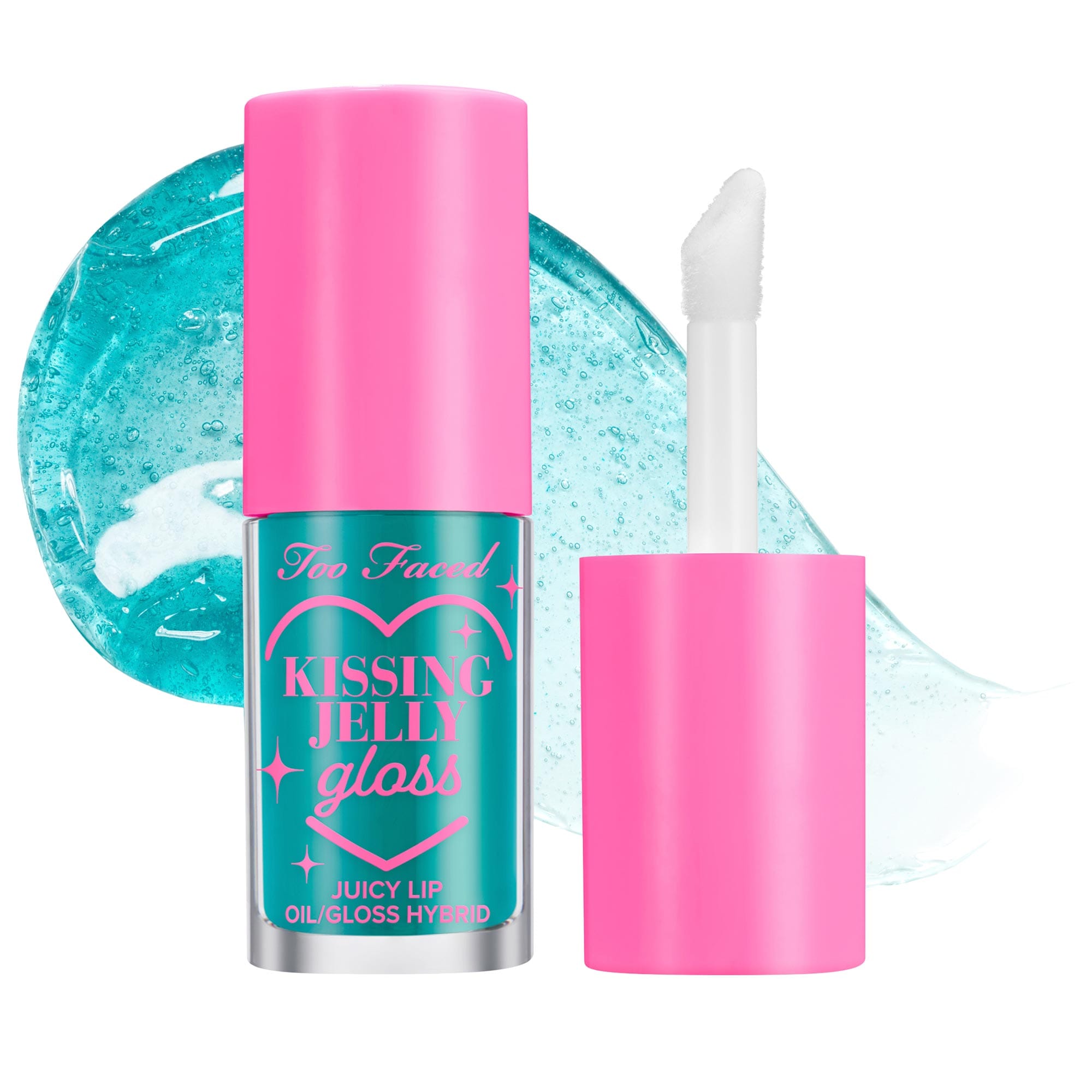 Brillo de aceite labial no pegajoso Kissing Jelly — Too Faced