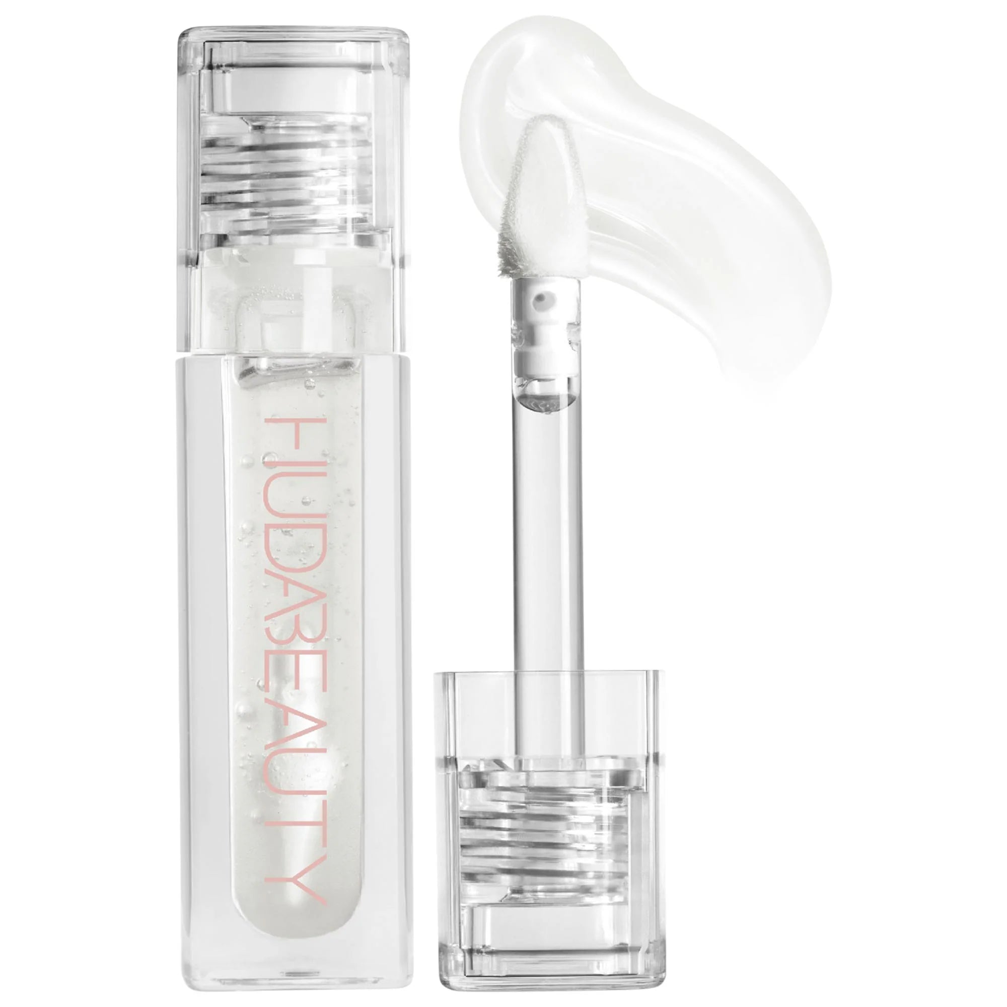 Brillo de labios brillante no pegajoso con relleno sintético — HUDA BEAUTY